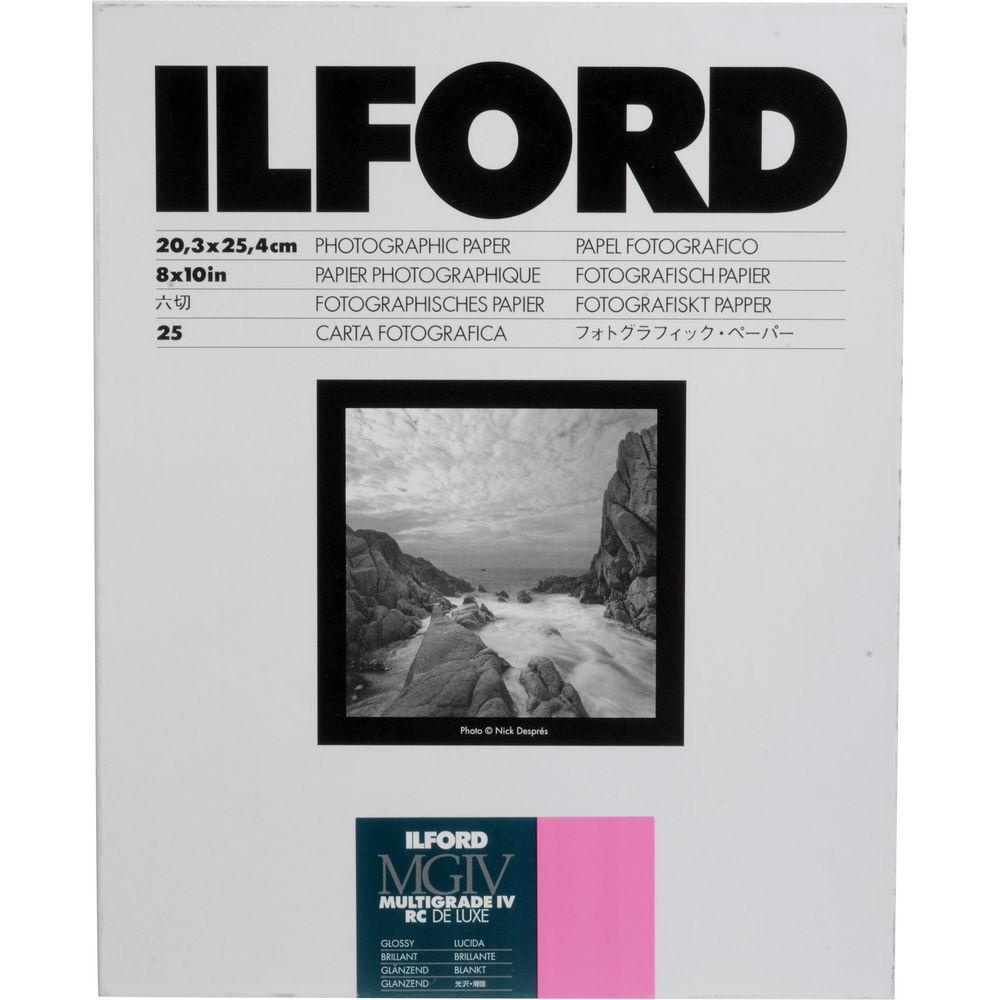 Ilford 1168190 8X10 RC Glossy Paper 25 Sheets