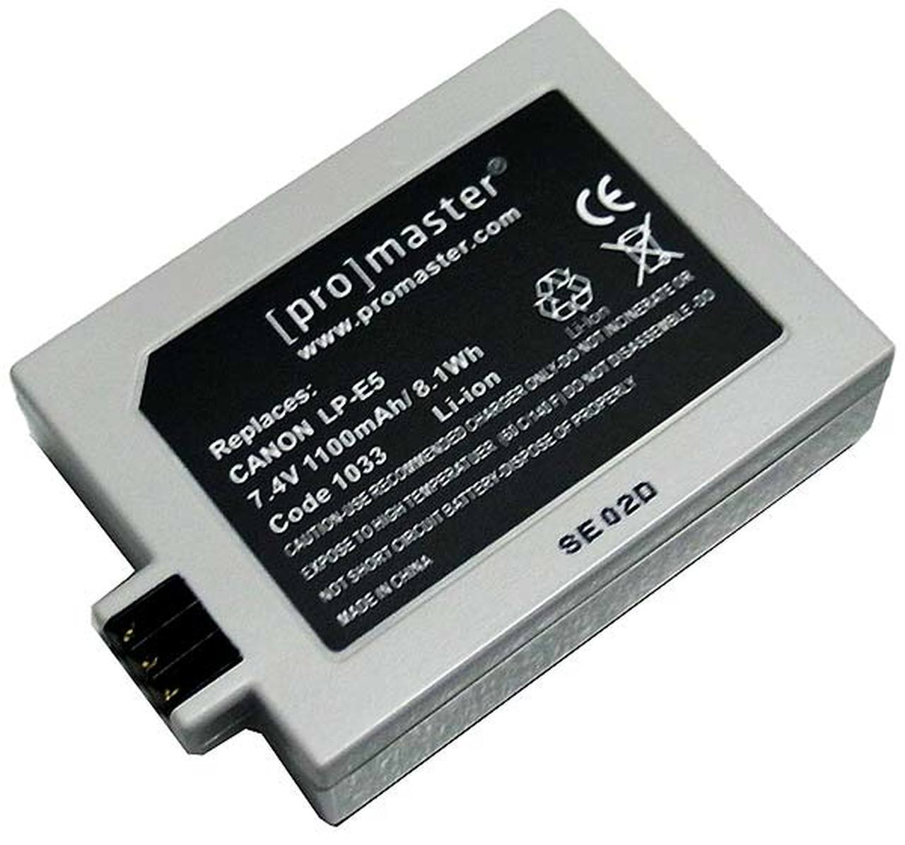 Promaster 1033 LP-E5 Battery for Canon Rebel XS, XSi, T1i