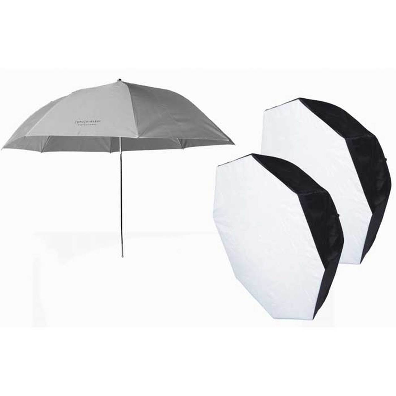 Promaster 6791 Soft Box Set (2 - 36" Octagonal Soft Boxes and 1 - 36" Soft Light Umbrellas)