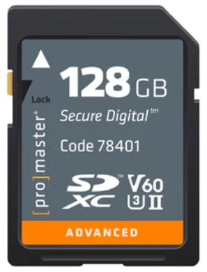 Promaster ADVANCED SDXC 128GB UHS-II V60 Memory Card