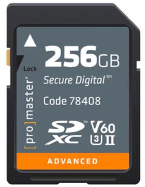Promaster ADVANCED SDXC 256GB UHS-II V60 Memory Card