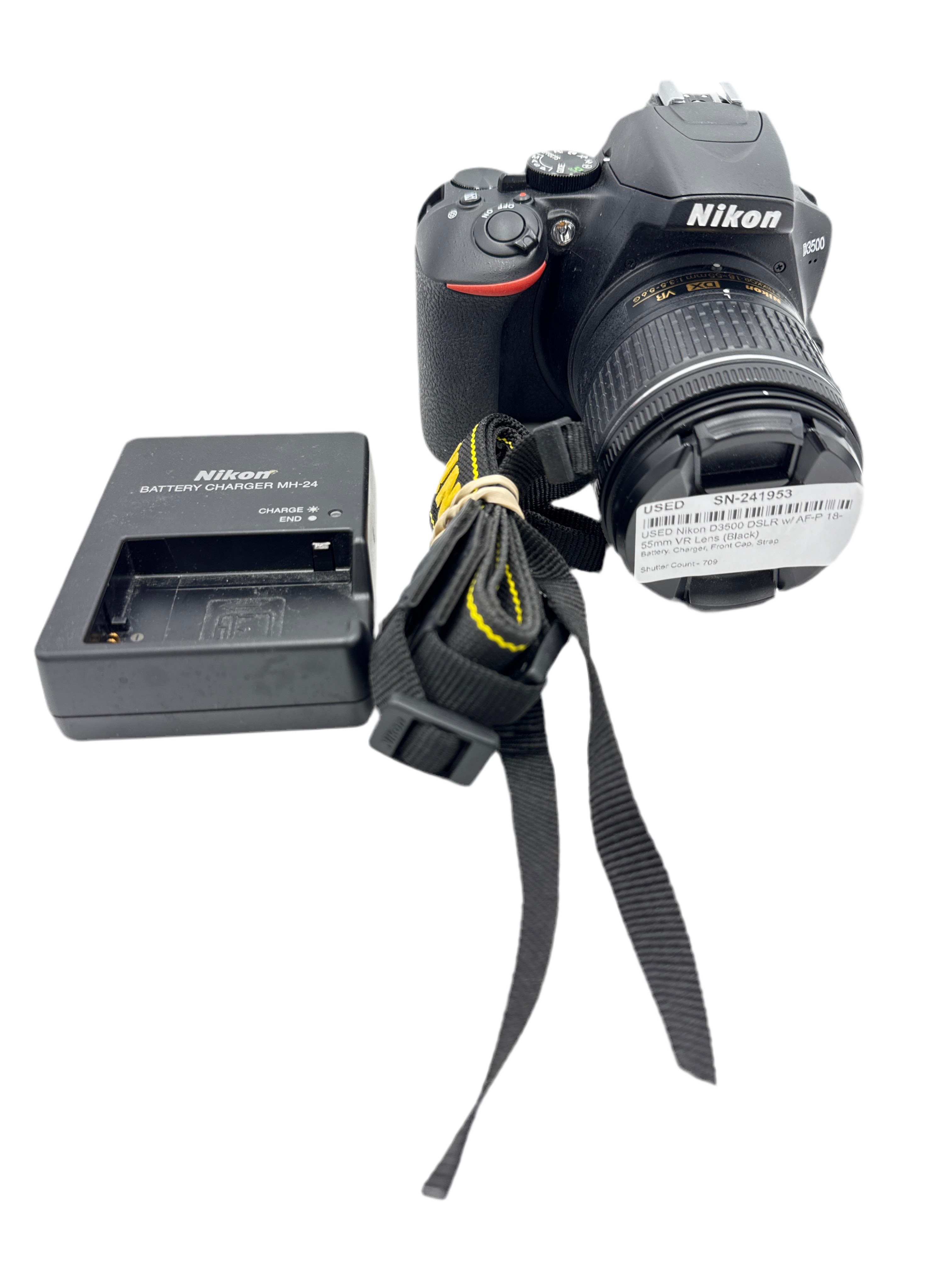 USED Nikon D3500 DSLR w/ AF-P 18-55mm VR Lens (Black)