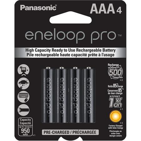Panasonic eneloop Pro AAA Rechargeable Ni-MH Batteries (950mAh, 4-Pack)