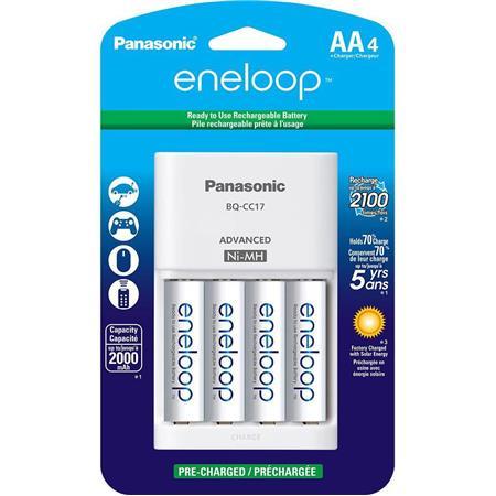 Panasonic Eneloop AA Rechargeable Batteries + Charger Kit (4 AA)