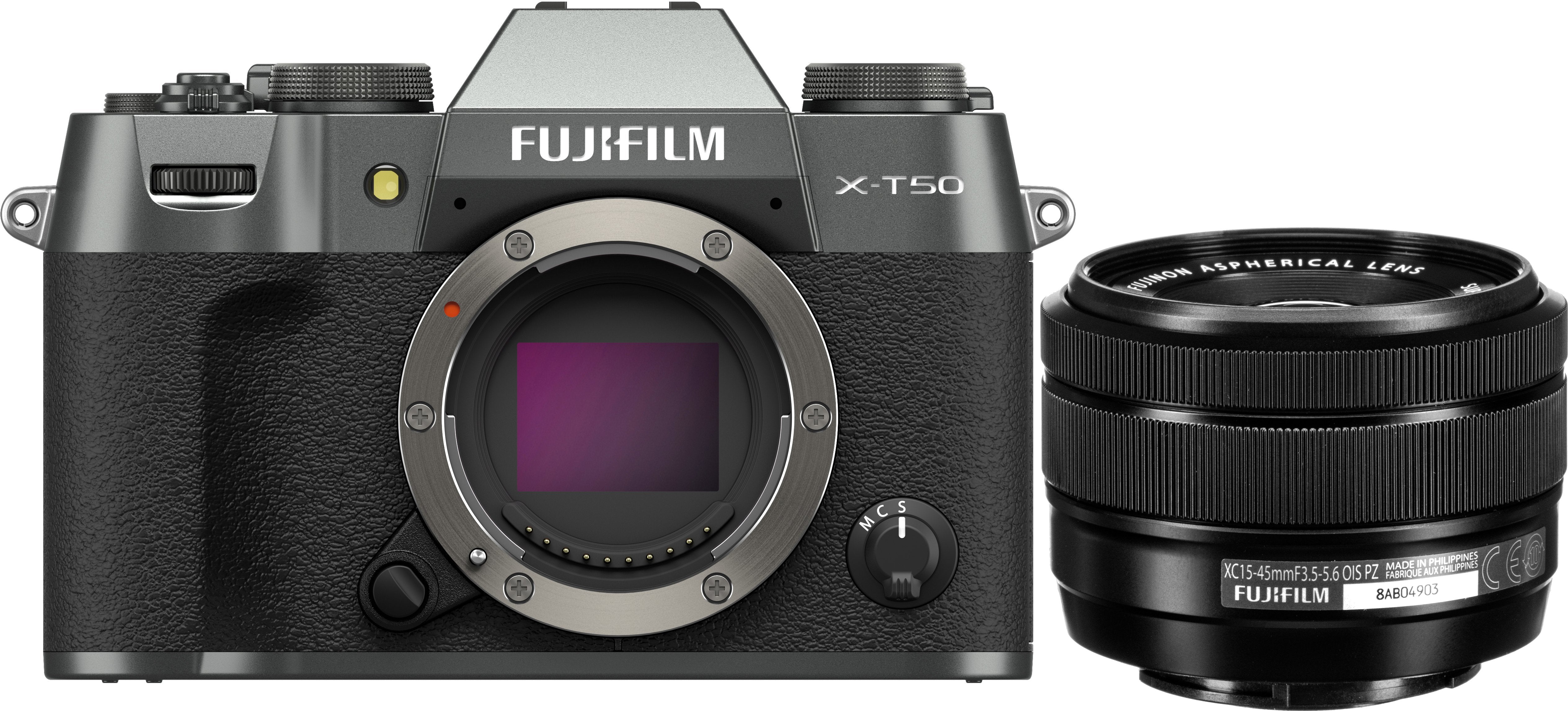 Fujifilm X-T50 Mirrorless Camera with 15-45mm f/3.5-5.6 Lens (Charcoal