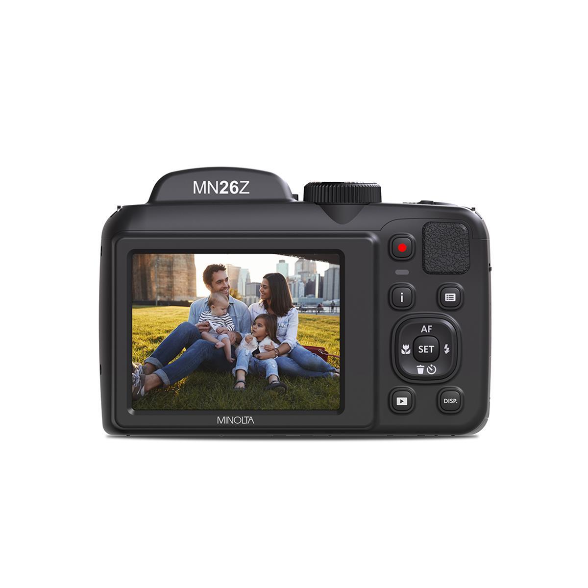 Minolta MN26Z Black 20 Mega Pixels 26x Optical Zoom Digital Camera with 1080p FHD Video