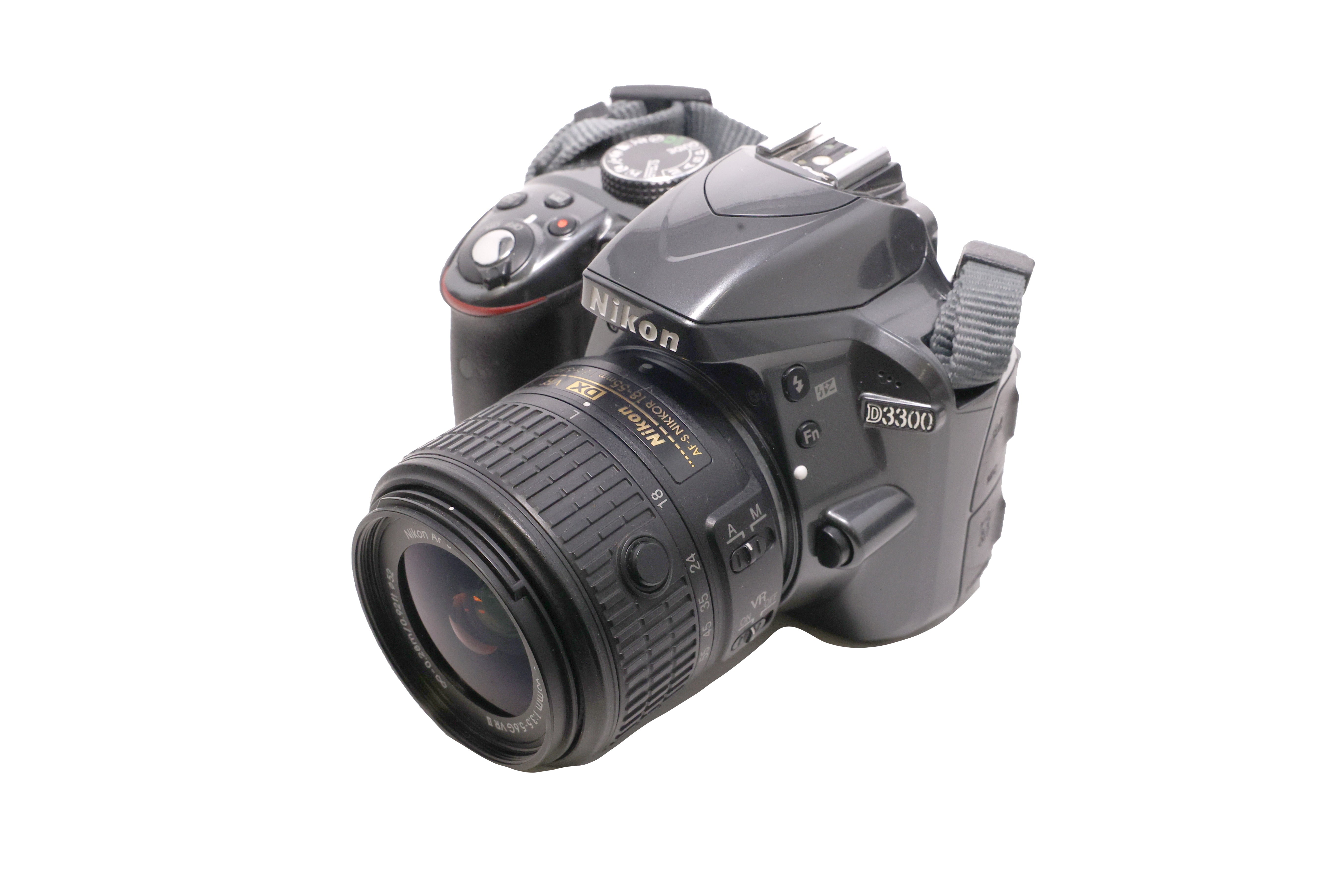 Used Nikon D3300 DLSR Camera w/ 18-55mm VR II Lens Kit (Black)