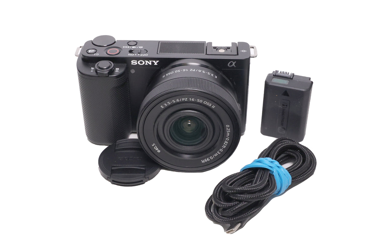 Used Sony Alpha ZV-E10 Camera with 16-50mm Lens Kit - Black