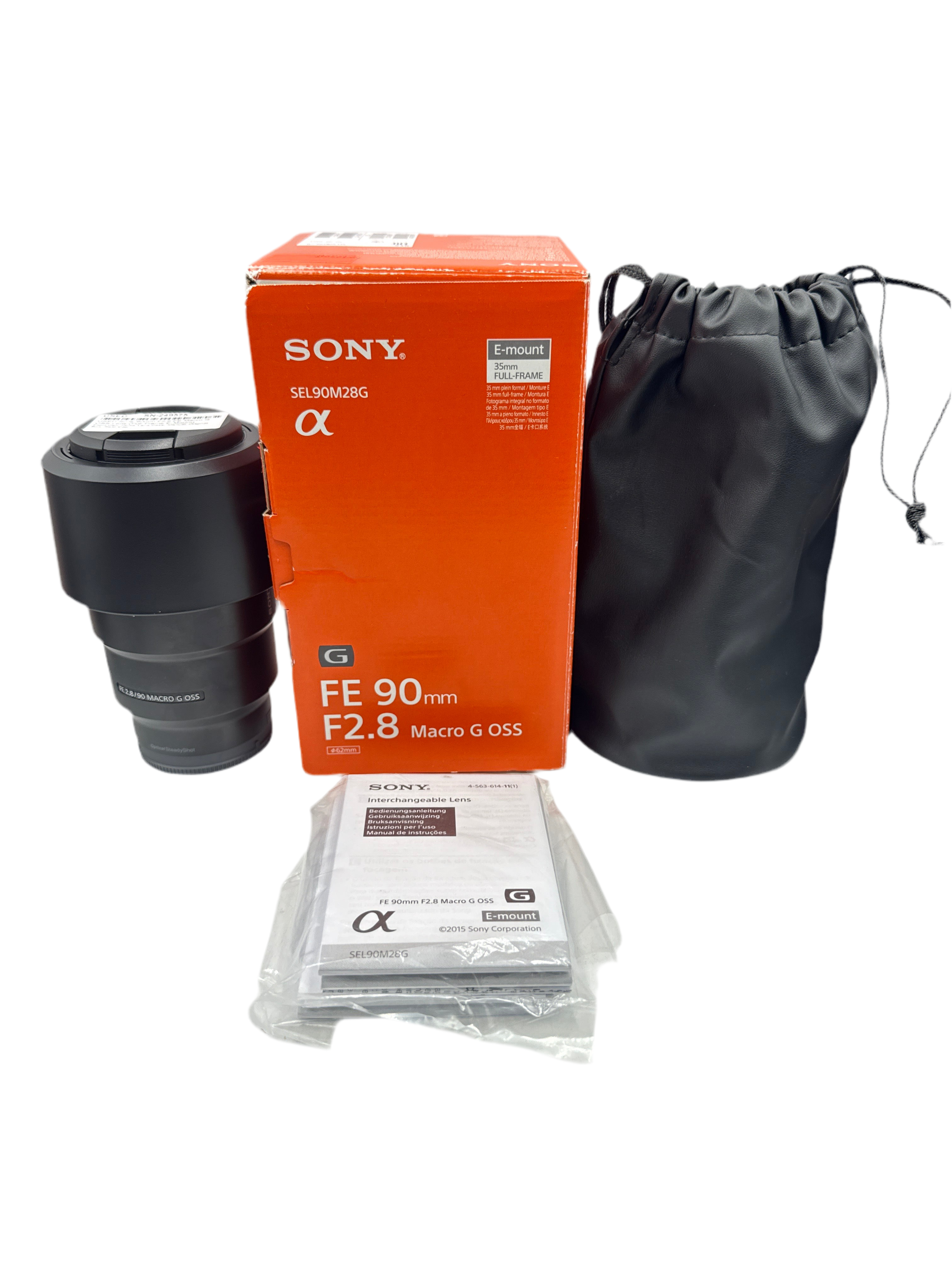 USED Sony 90mm F2.8 FE Macro G OSS Lens (Full Frame E-Mount)