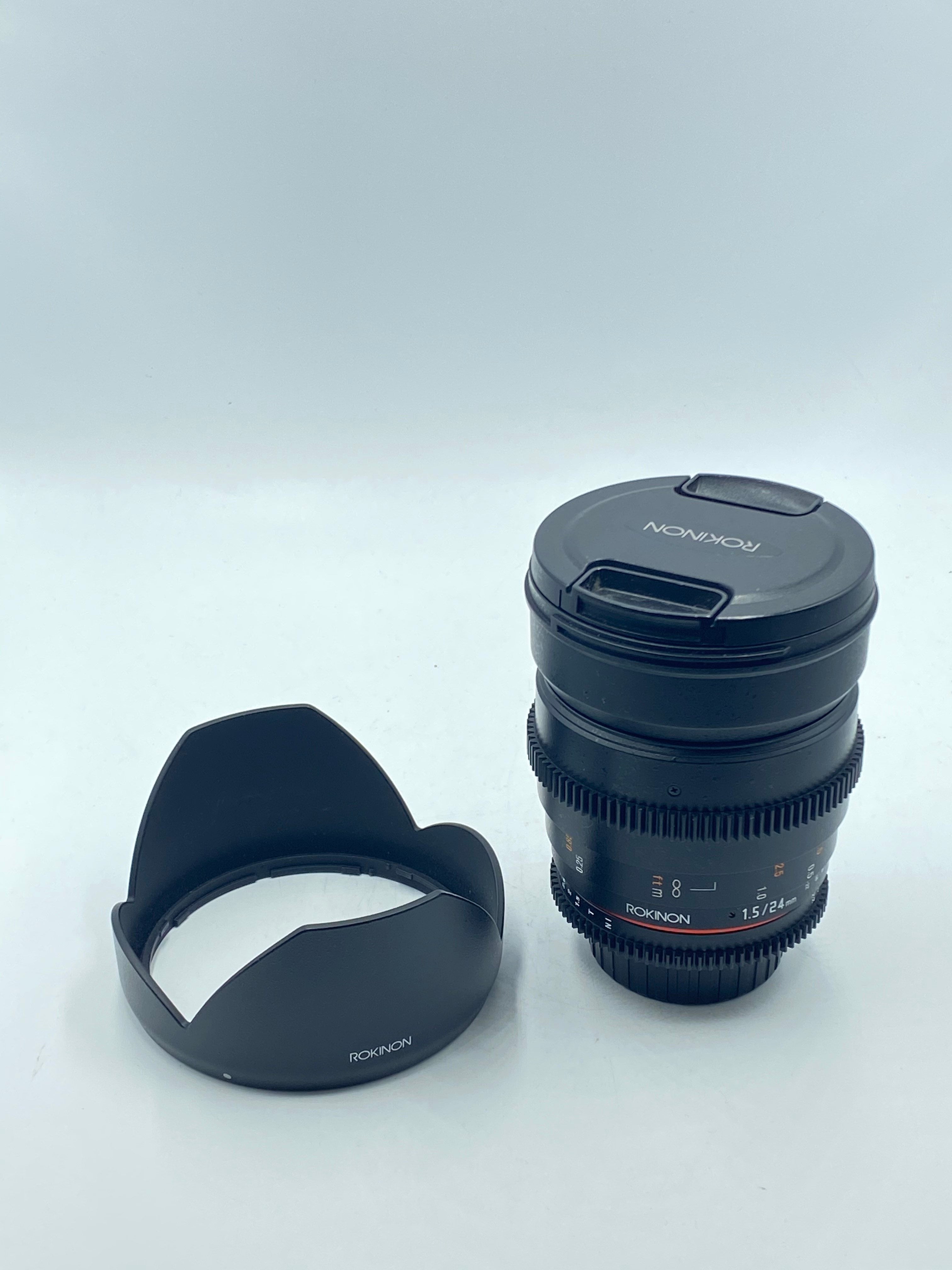 Used Rokinon 24mm T1.5 Cine Wide Angle for Nikon Used Rokinon 24mm T1.5 Cine Wide Angle for Nikon