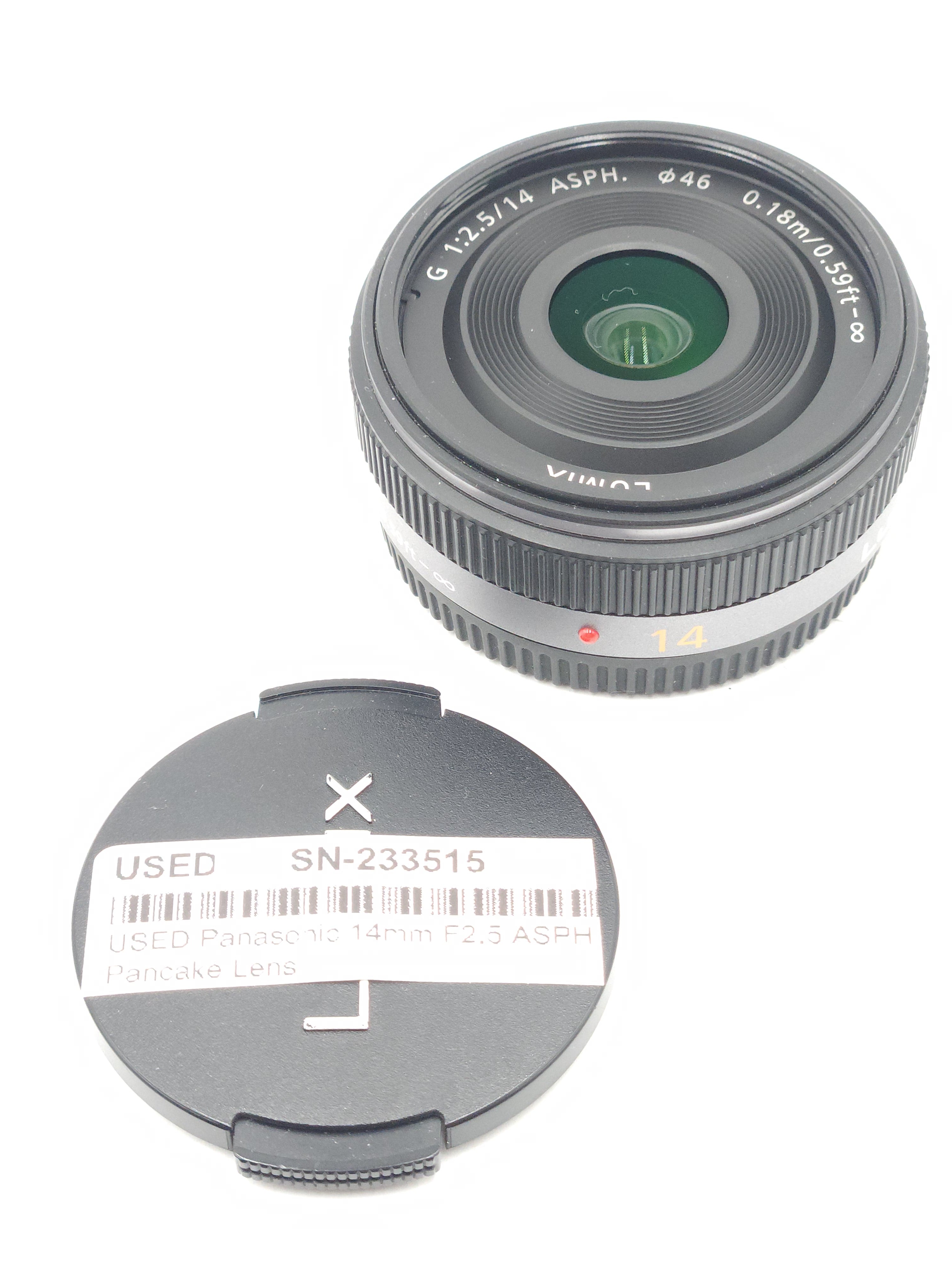 USED Panasonic 14mm F2.5 ASPH Pancake Lens