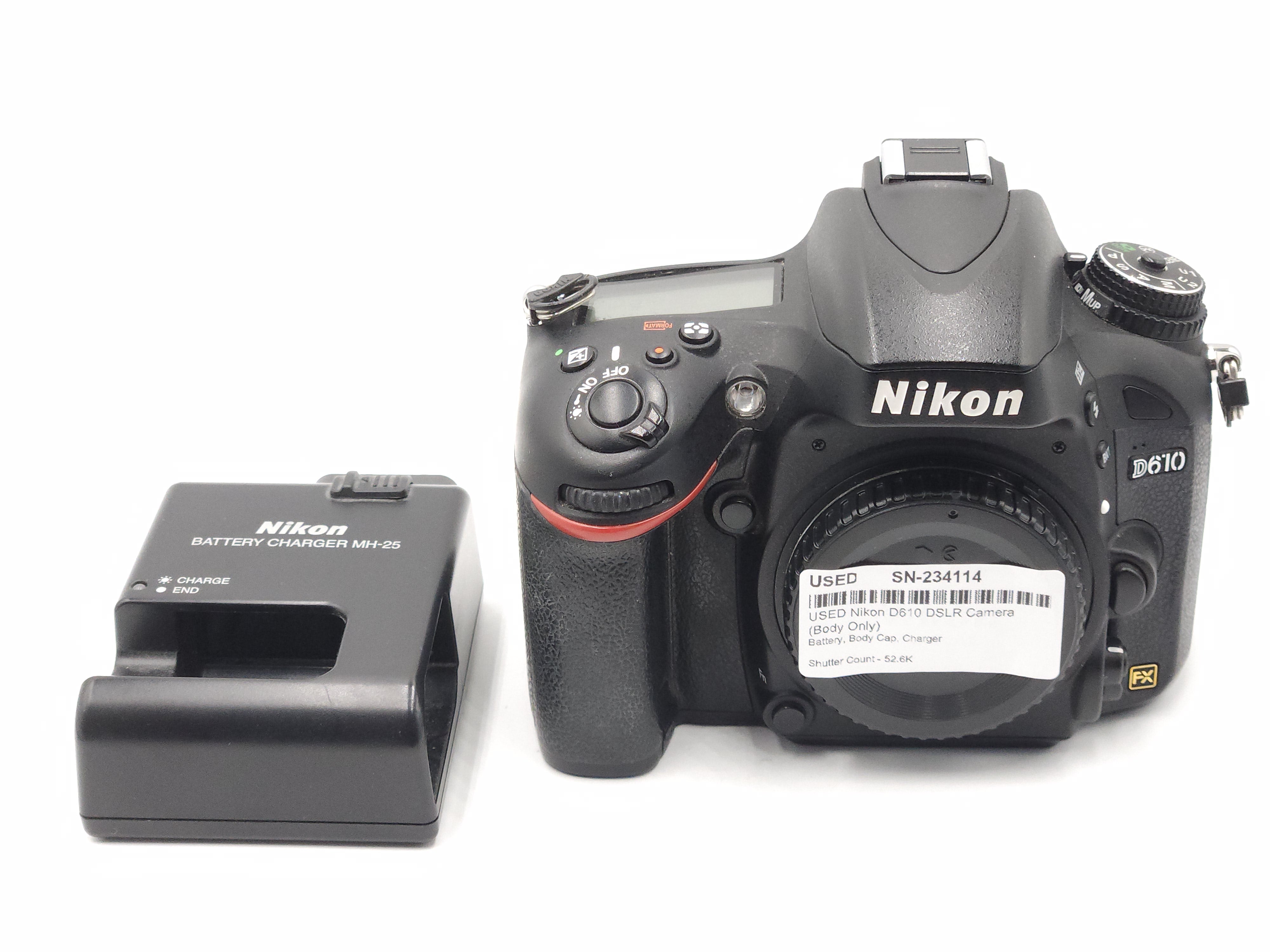 USED Nikon D610 DSLR Camera (Body Only) 