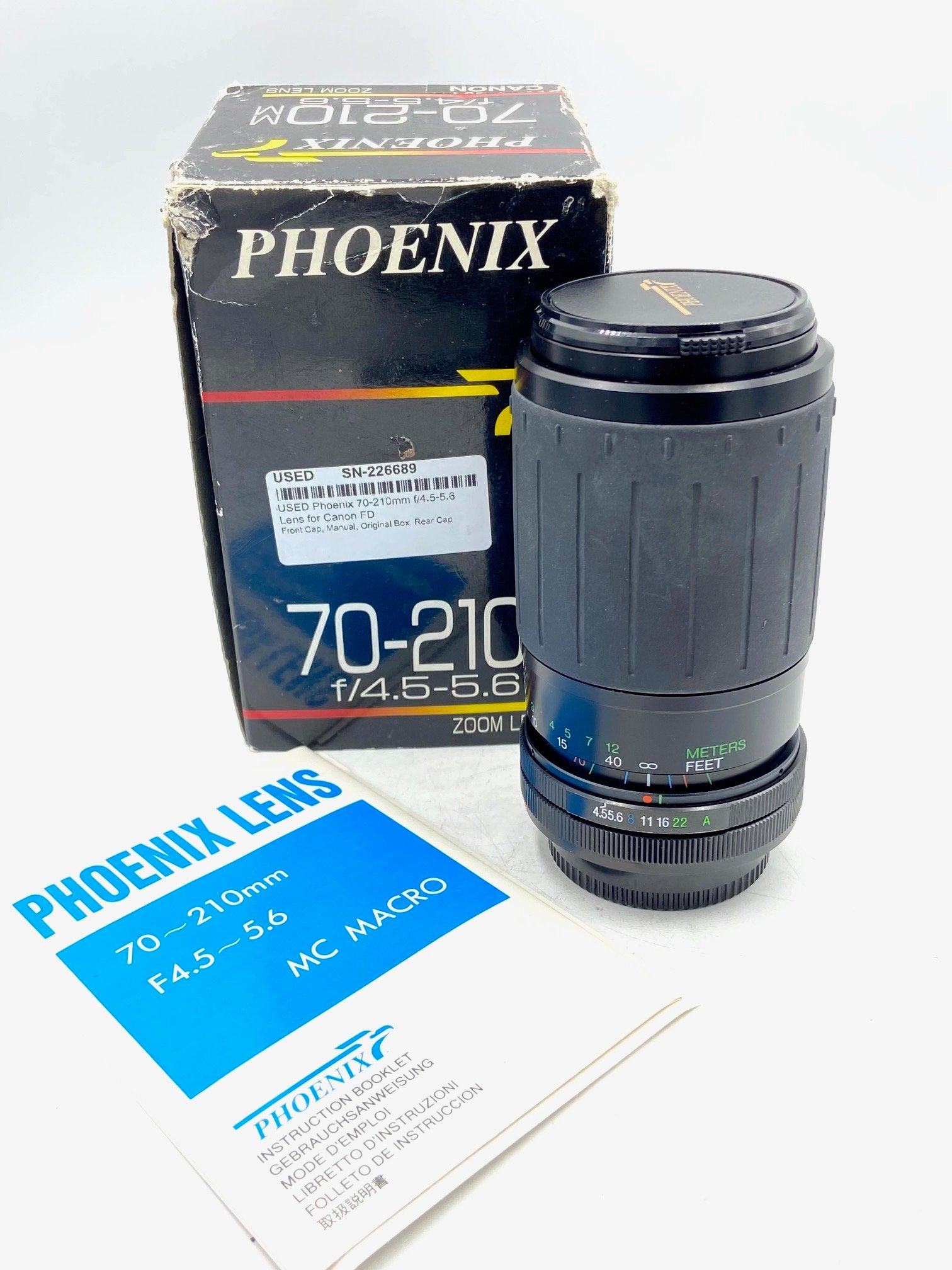 USED Phoenix 70-210mm f/4.5-5.6 Lens for Canon FD