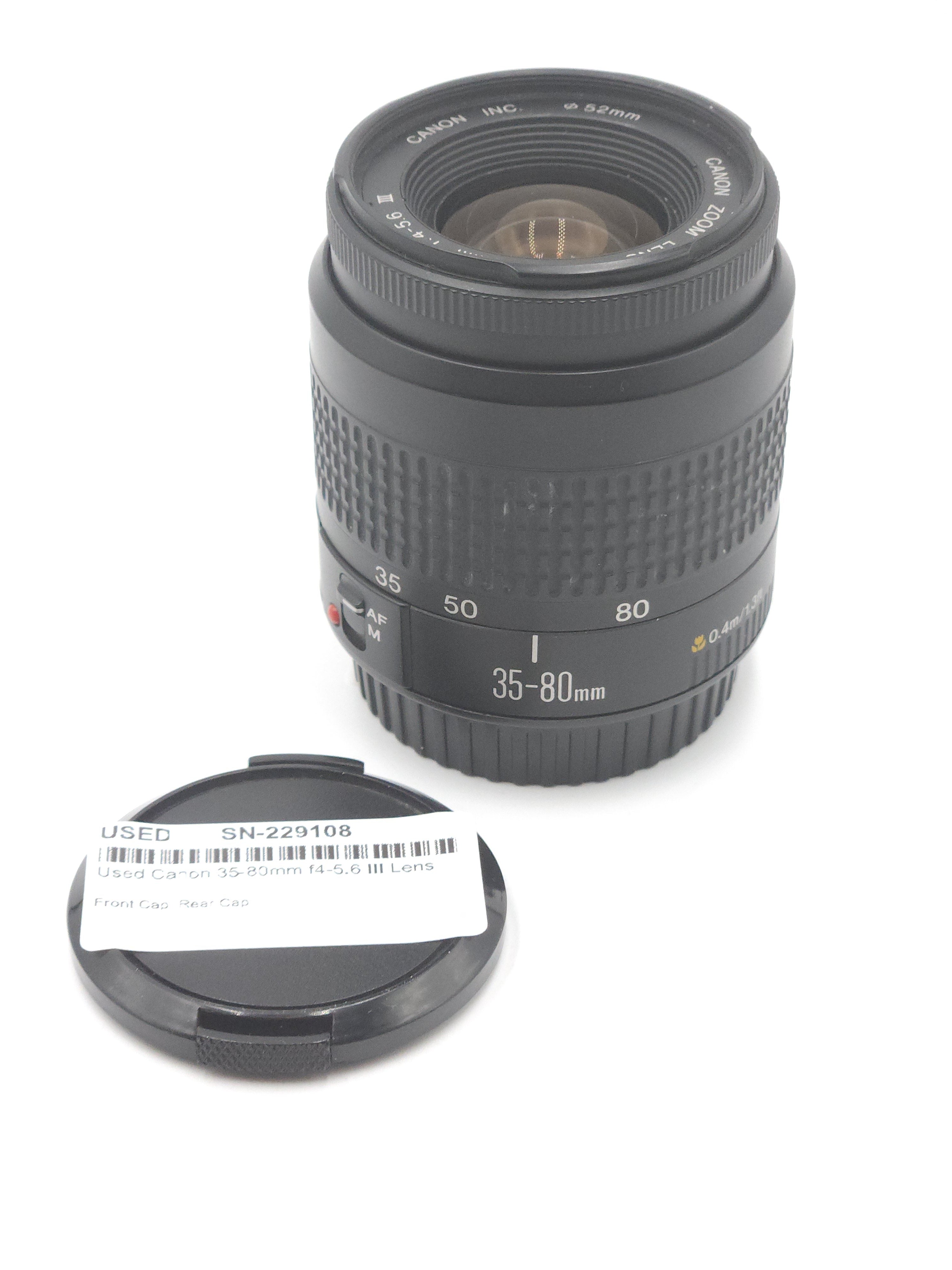 Used Canon 35-80mm f4-5.6 III Lens