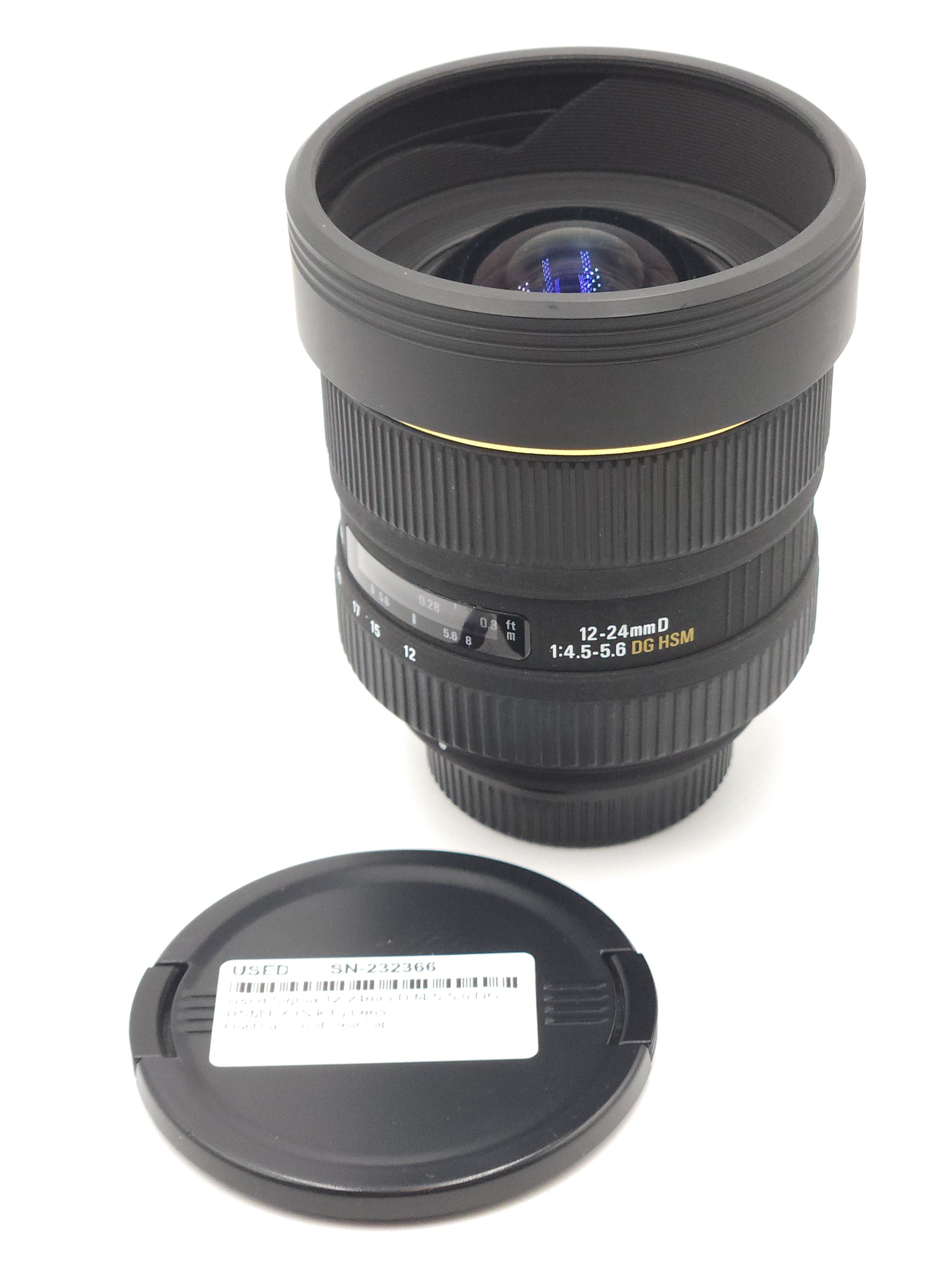 Used Sigma 12-24mm D f4.5-5.6 DG HSM EX (Nik-F) Lens