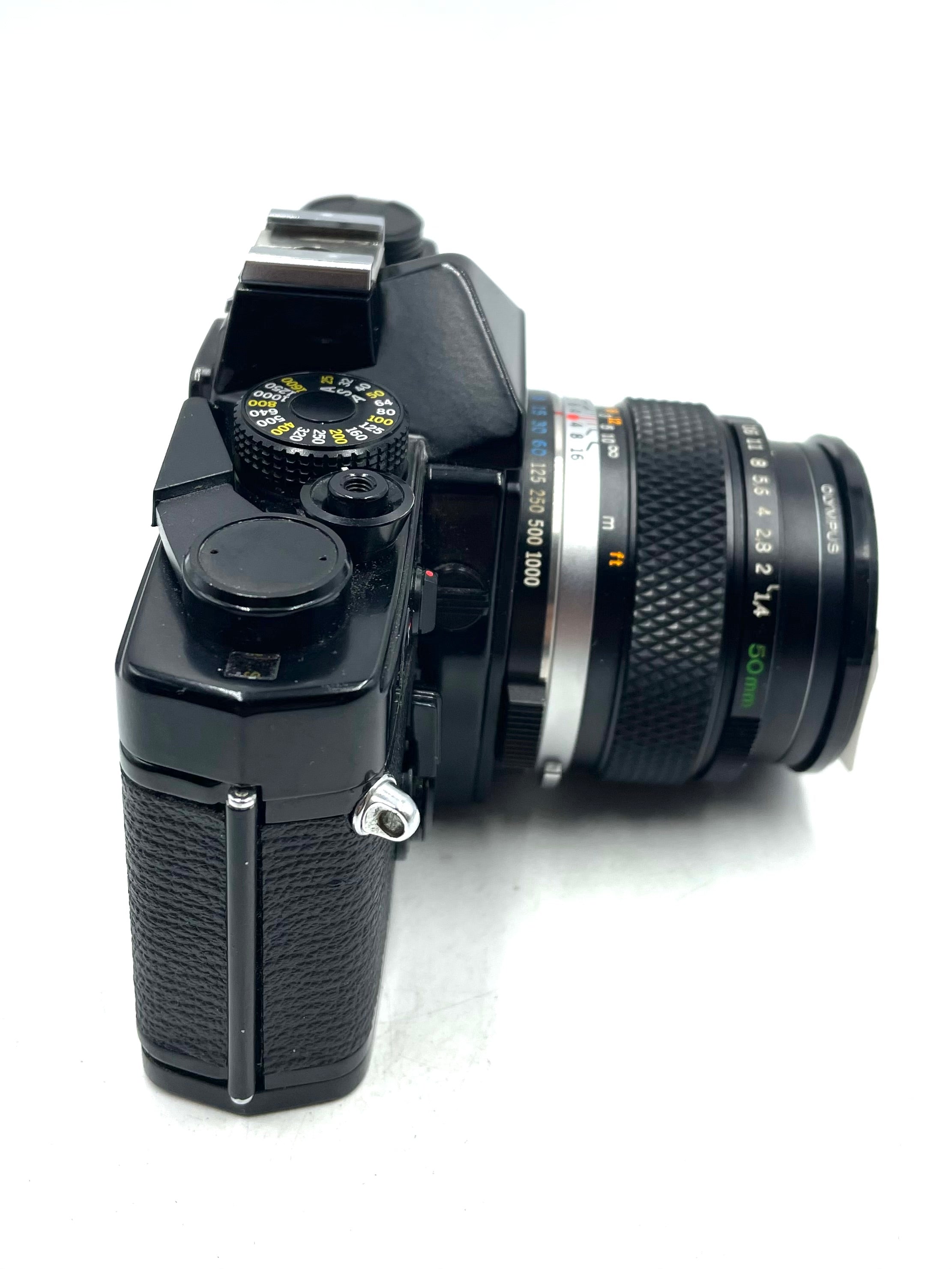 USED Olympus OM-1 Film Camera w/ 50mm f/1.4 Lens (Black)