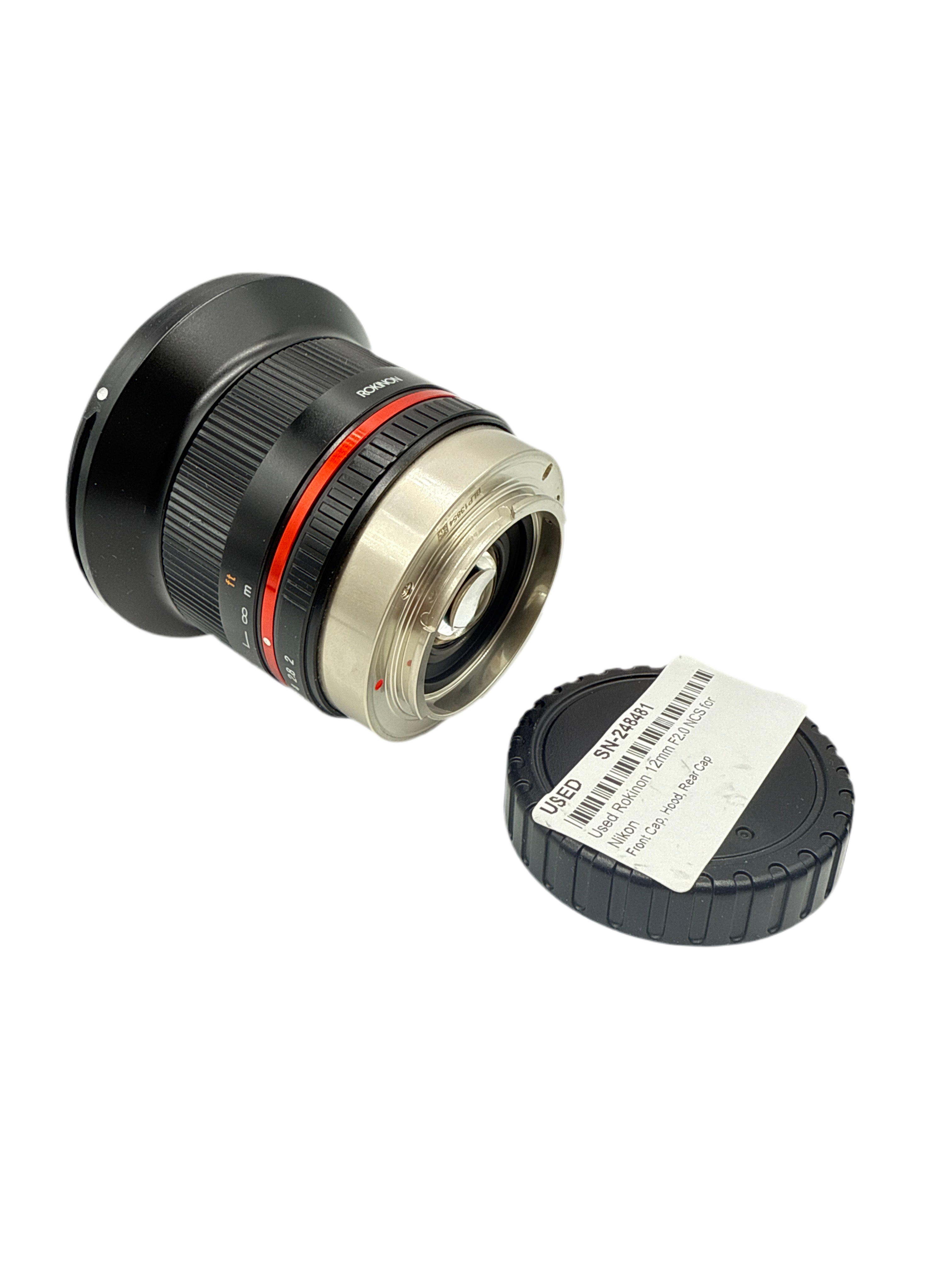 Used Rokinon 12mm F2.0 NCS for Nikon