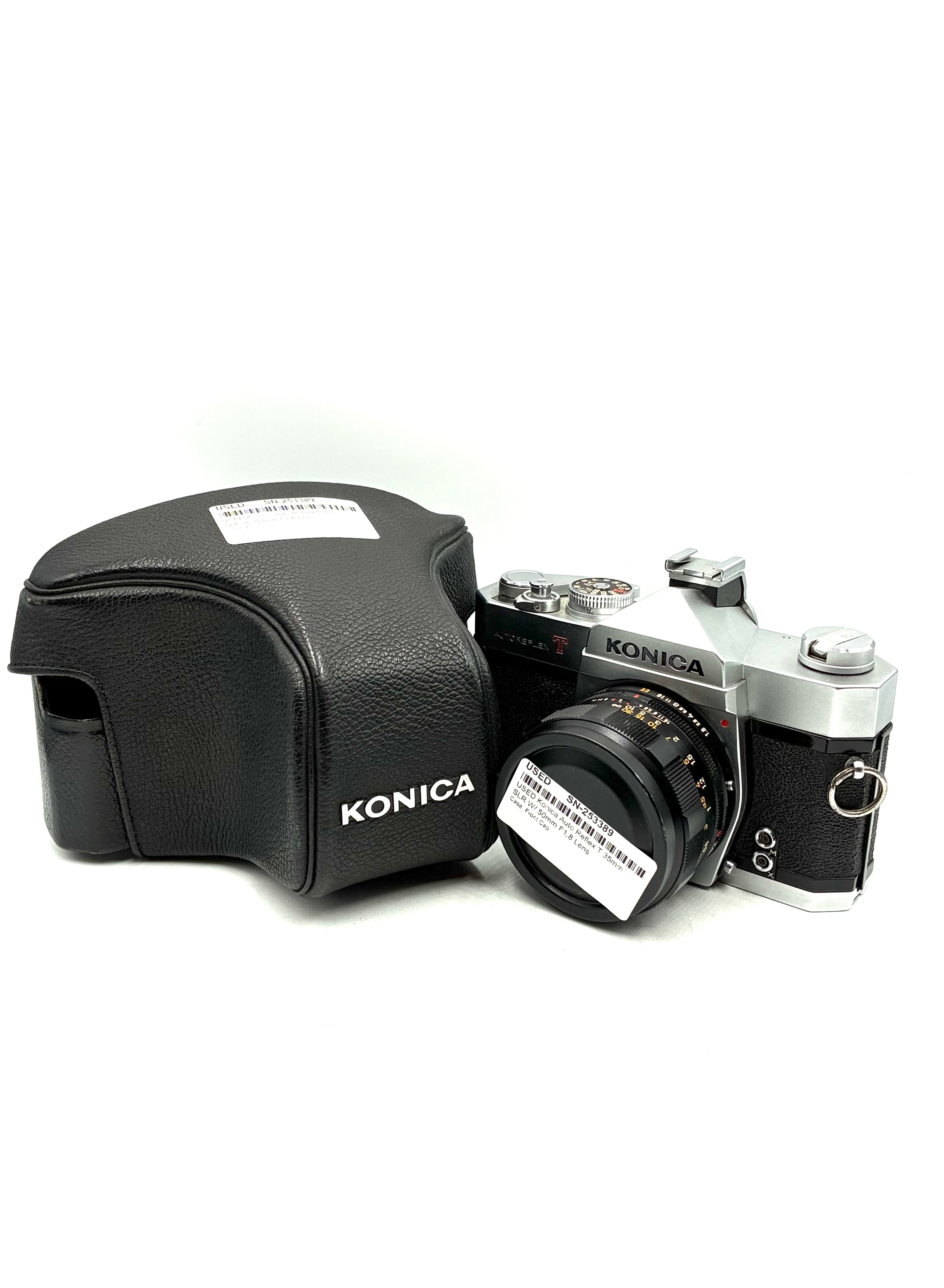 USED Konica Auto Reflex T 35mm SLR W/ 52mm F1.8 Lens