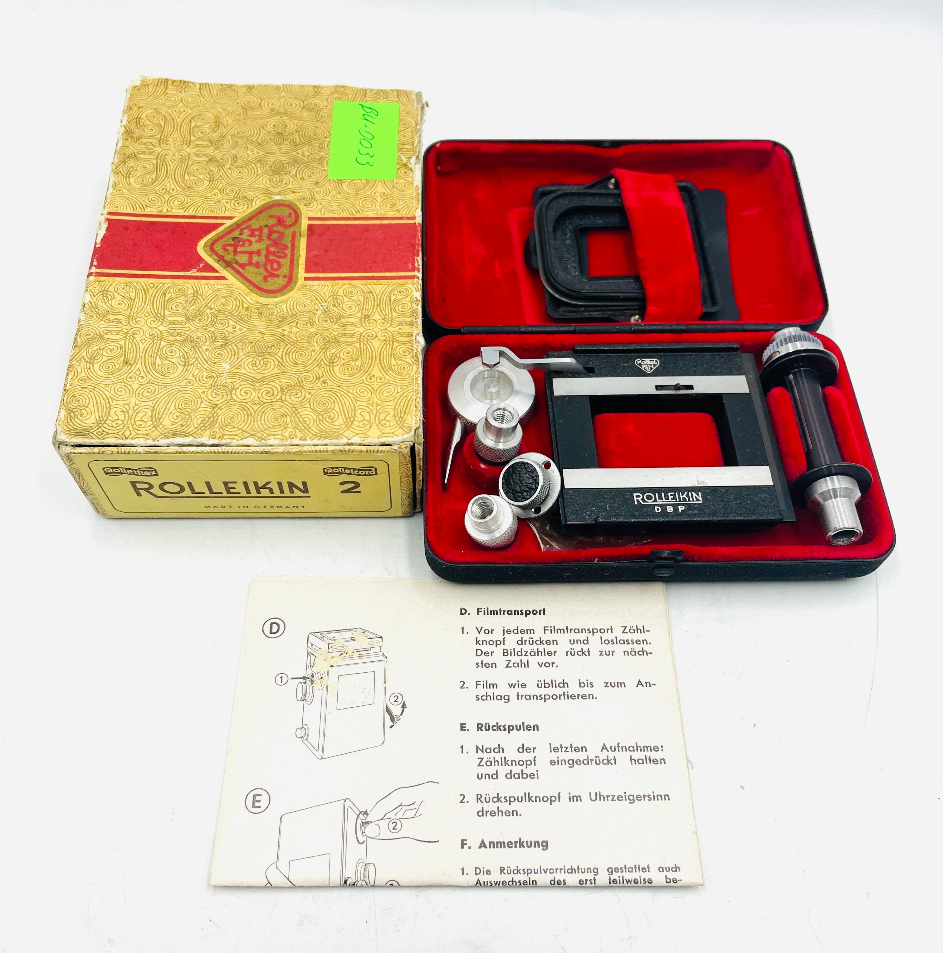 Rolleiflex Rolleikin 2 35mm Film Adapter Set (0033)