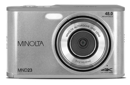 MINOLTA® MND23 48 MP Autofocus / 4K Ultra HD Camera (Silver)