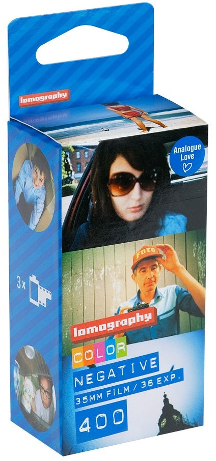 Lomography 35mm Color Negative Film, 400 ISO, 36 exposure, 3 pack
