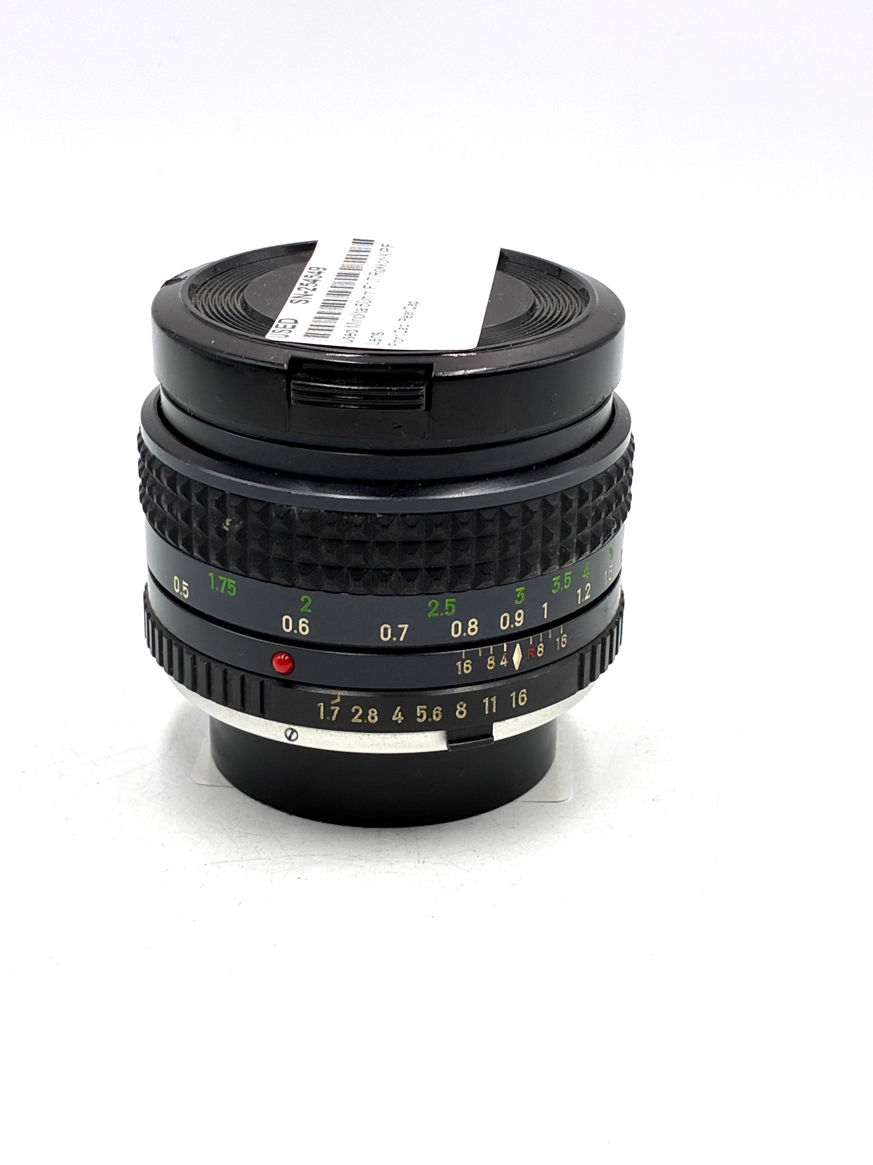 Used Minolta 50mm F1.7 Rokkor-X PF Lens