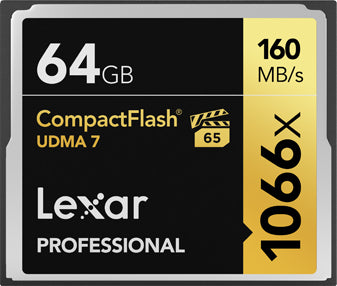 Lexar 64GB Professional 1066x CompactFlash Memory Card (UDMA 7)