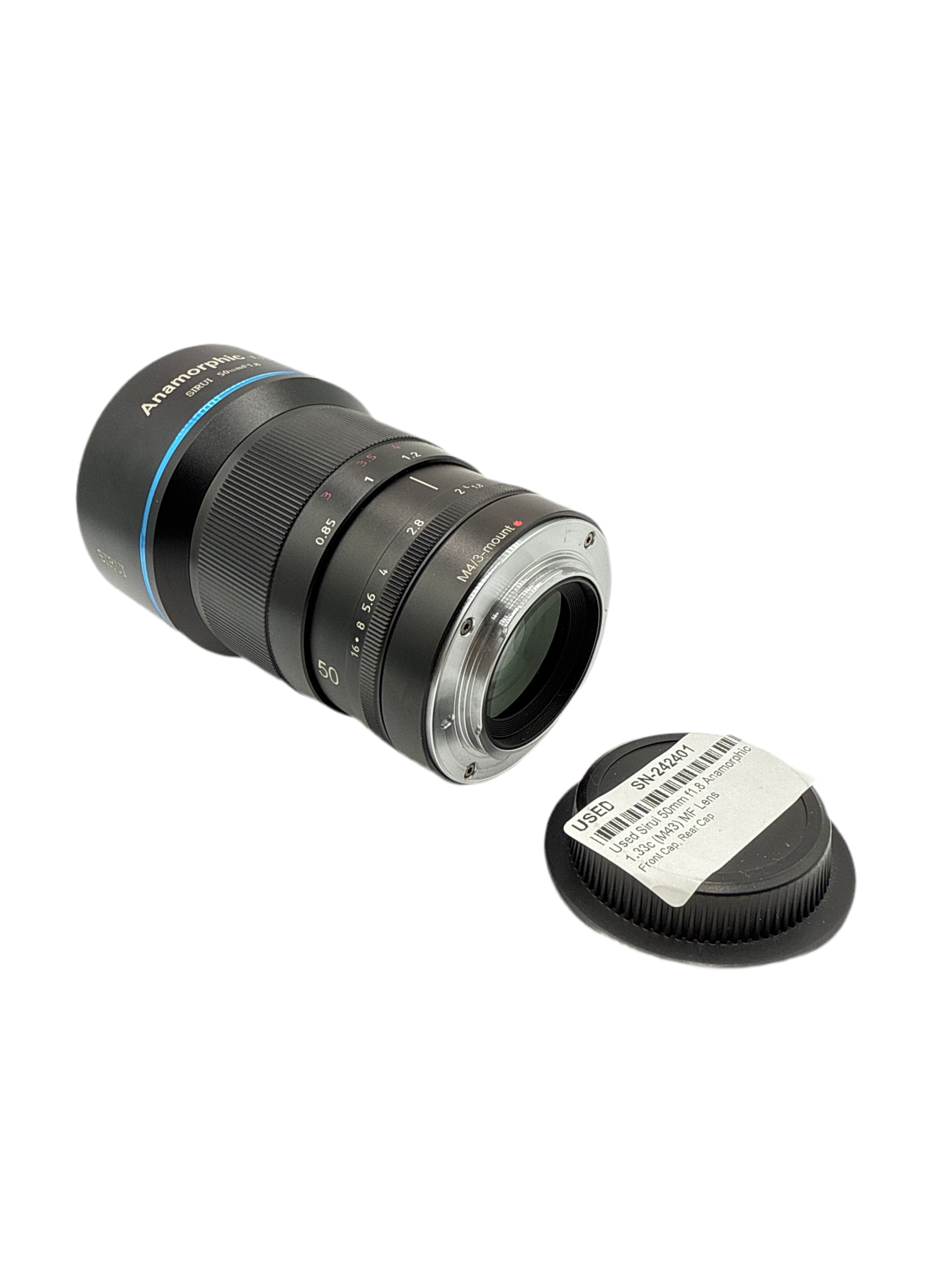 Used Sirui 50mm f1.8 Anamorphic 1.33x (M43) MF Lens