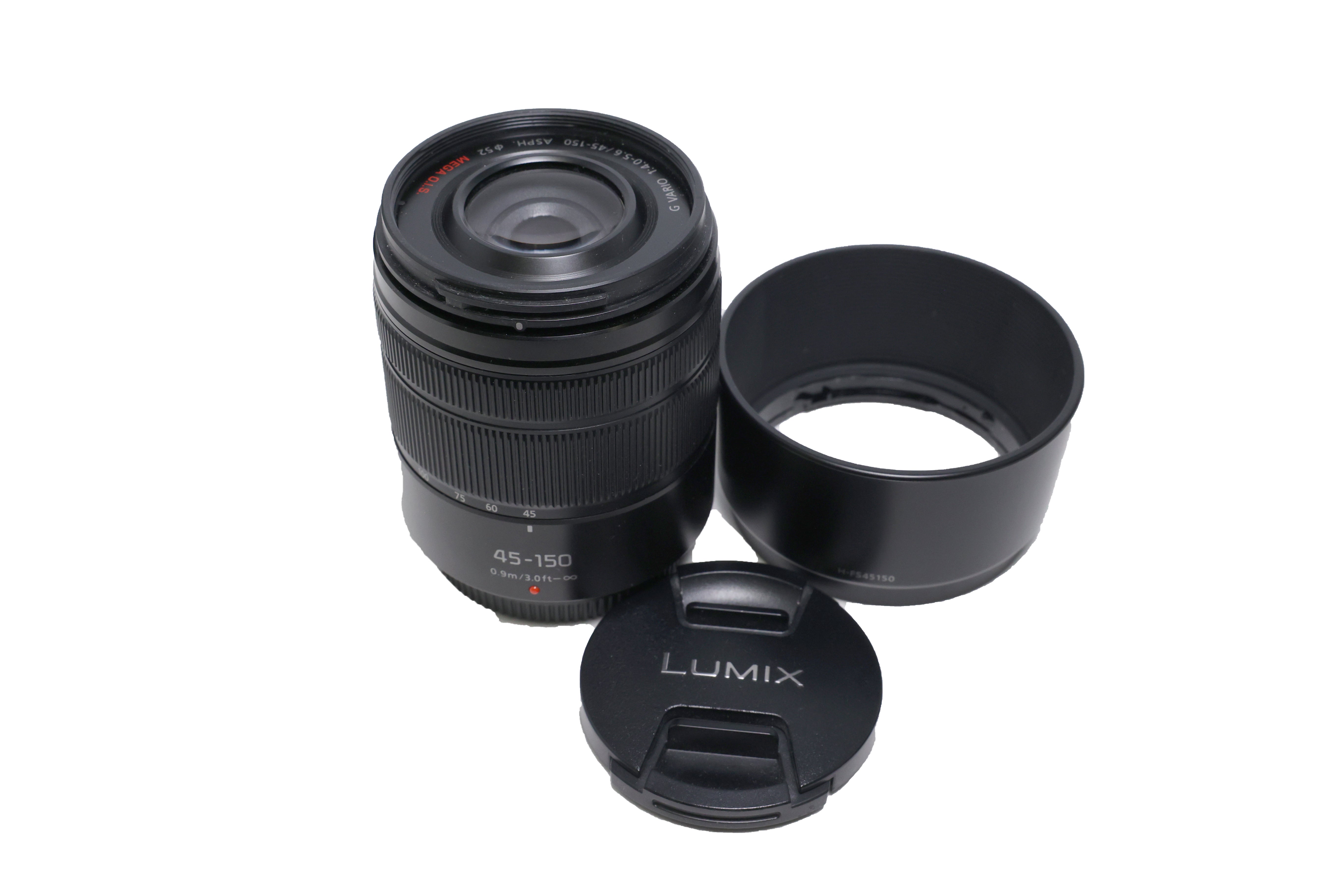 Used Panasonic 45-150mm F4-5.6 G Vario Mega OIS Lens M4/3 mount
