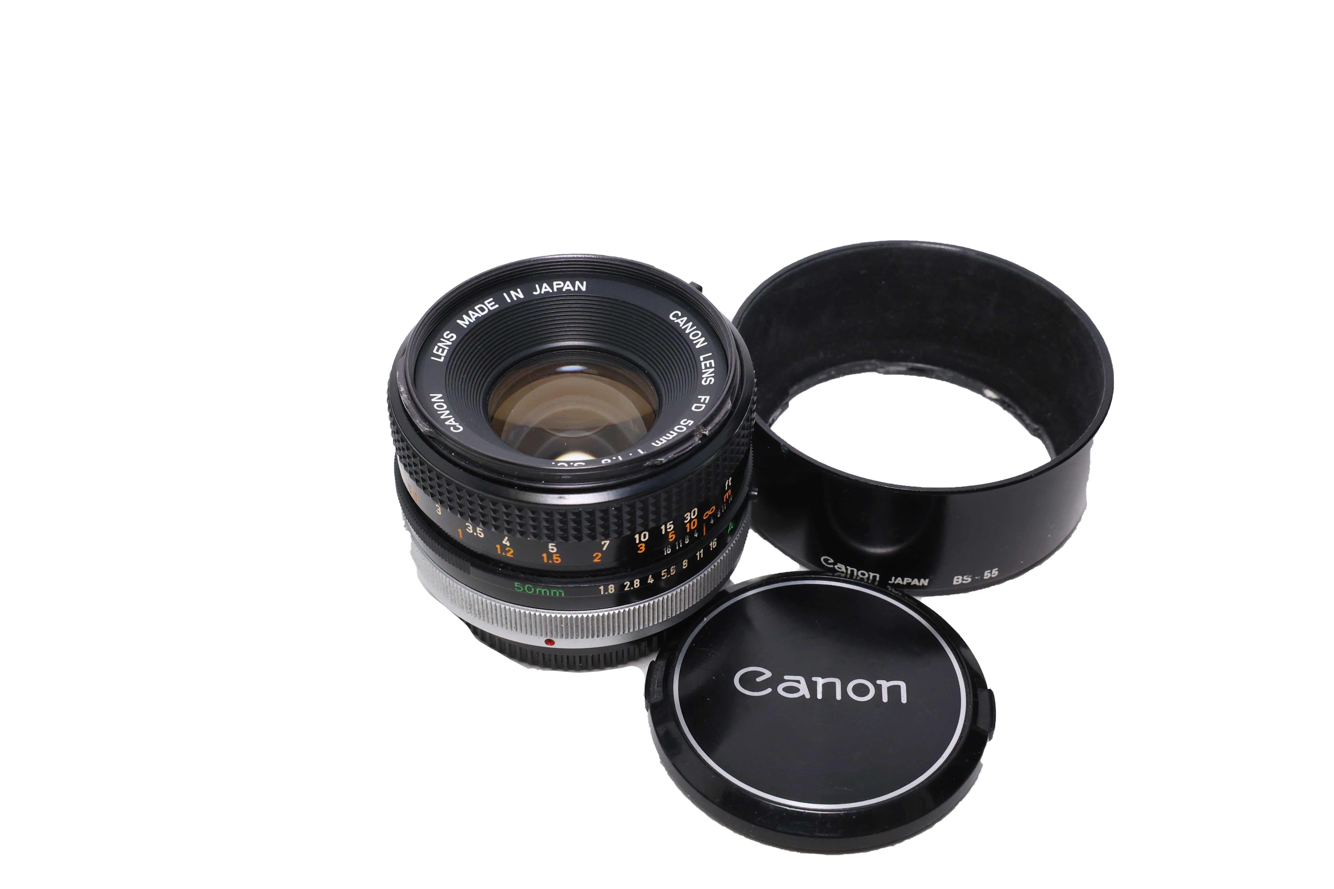USED Canon 55mm f1.8 S.C FD Lens