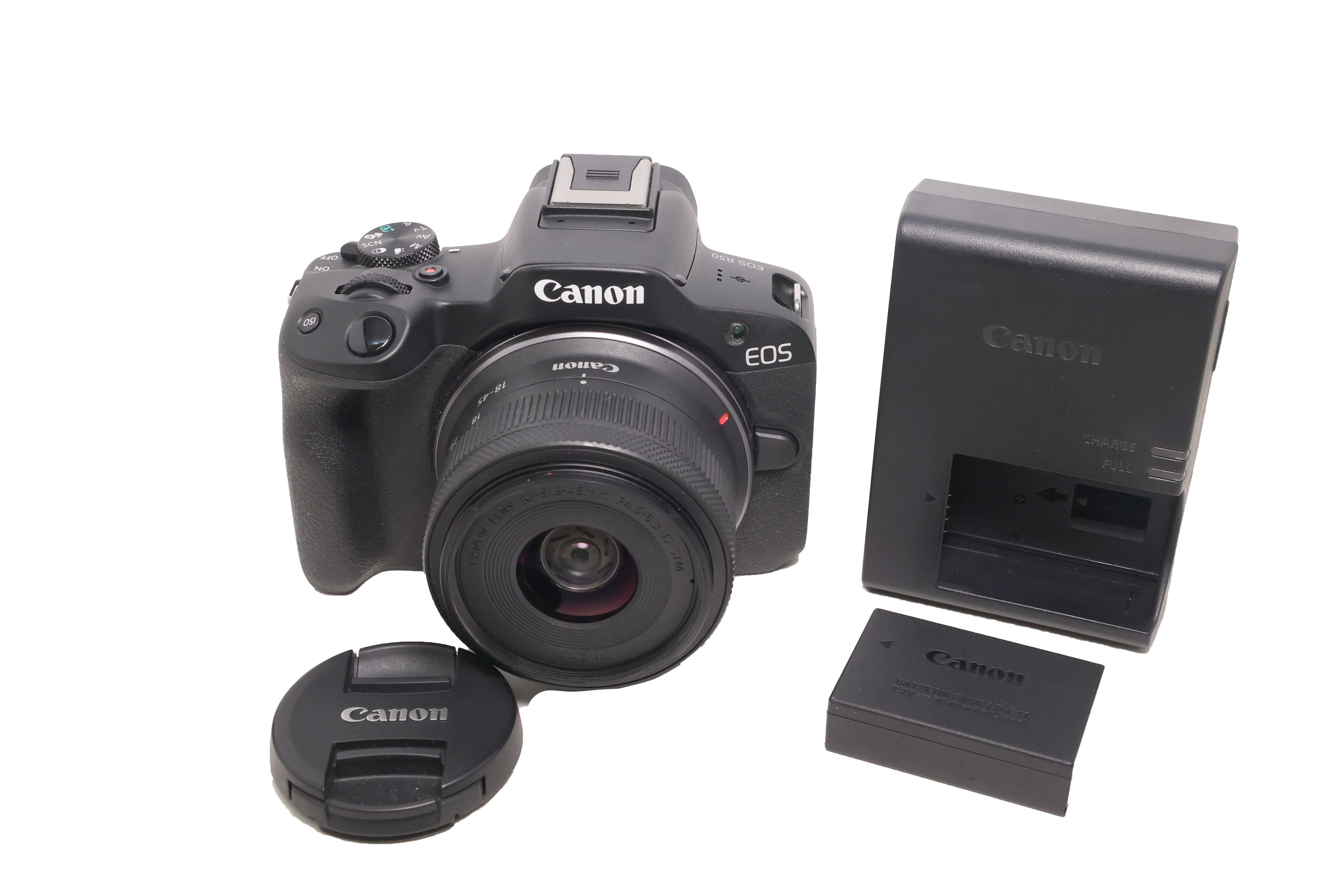 Used Canon EOS R50 Mirrorless Camera with RF-S 18-45mm F4.5-6.3 IS STM Lens (Black)