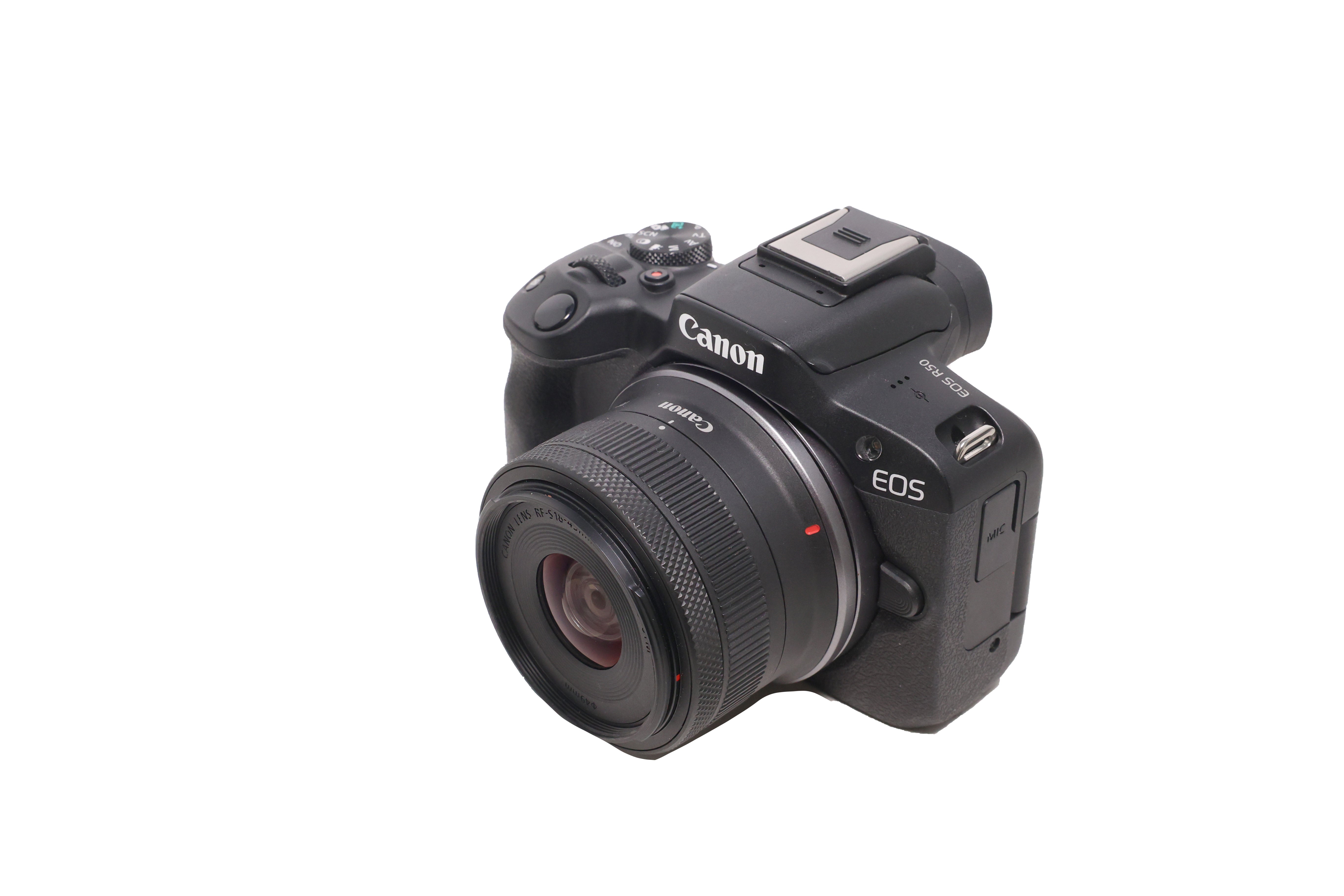 Used Canon EOS R50 Mirrorless Camera with RF-S 18-45mm F4.5-6.3 IS STM Lens (Black)