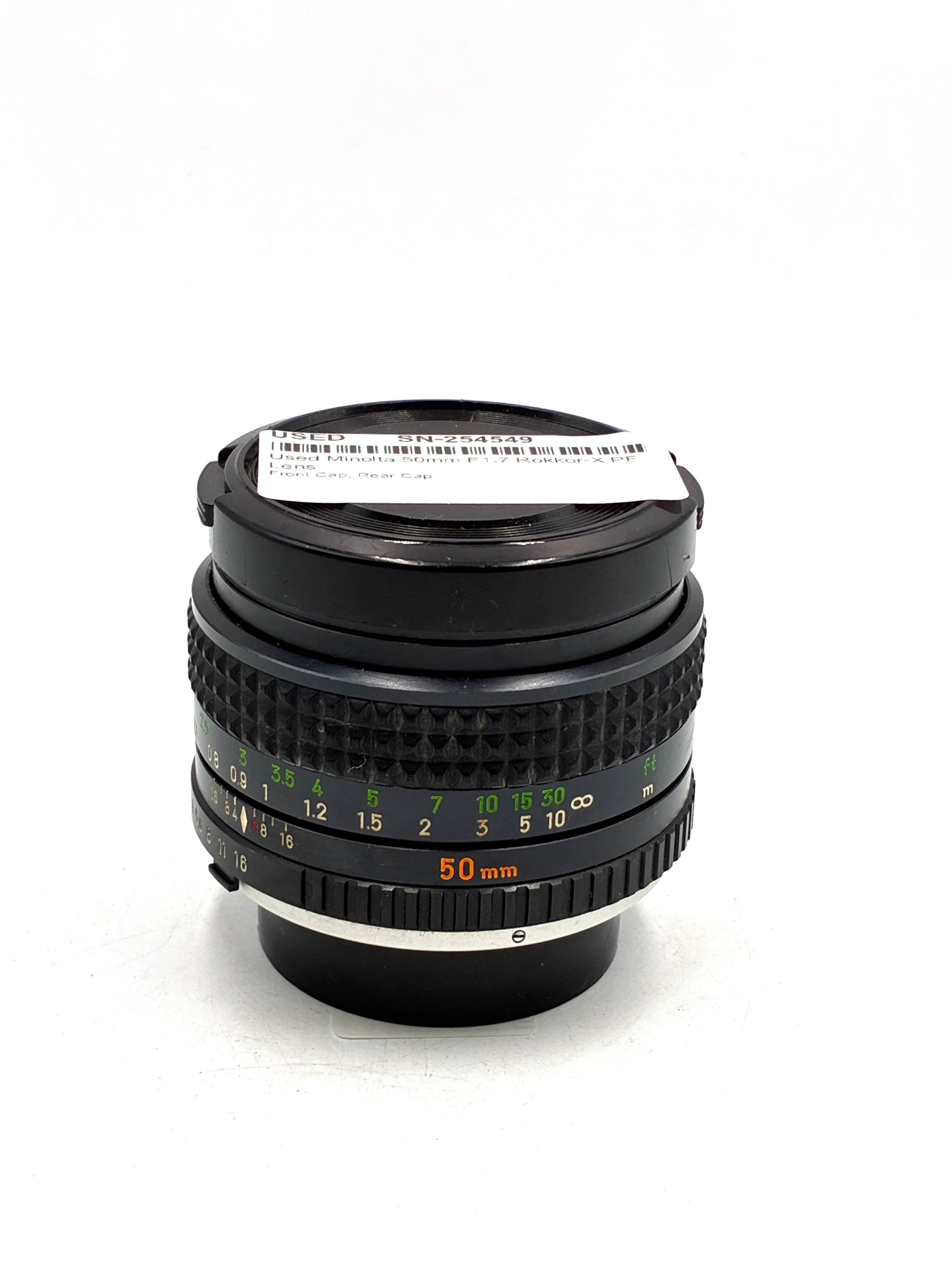 Used Minolta 50mm F1.7 Rokkor-X PF Lens