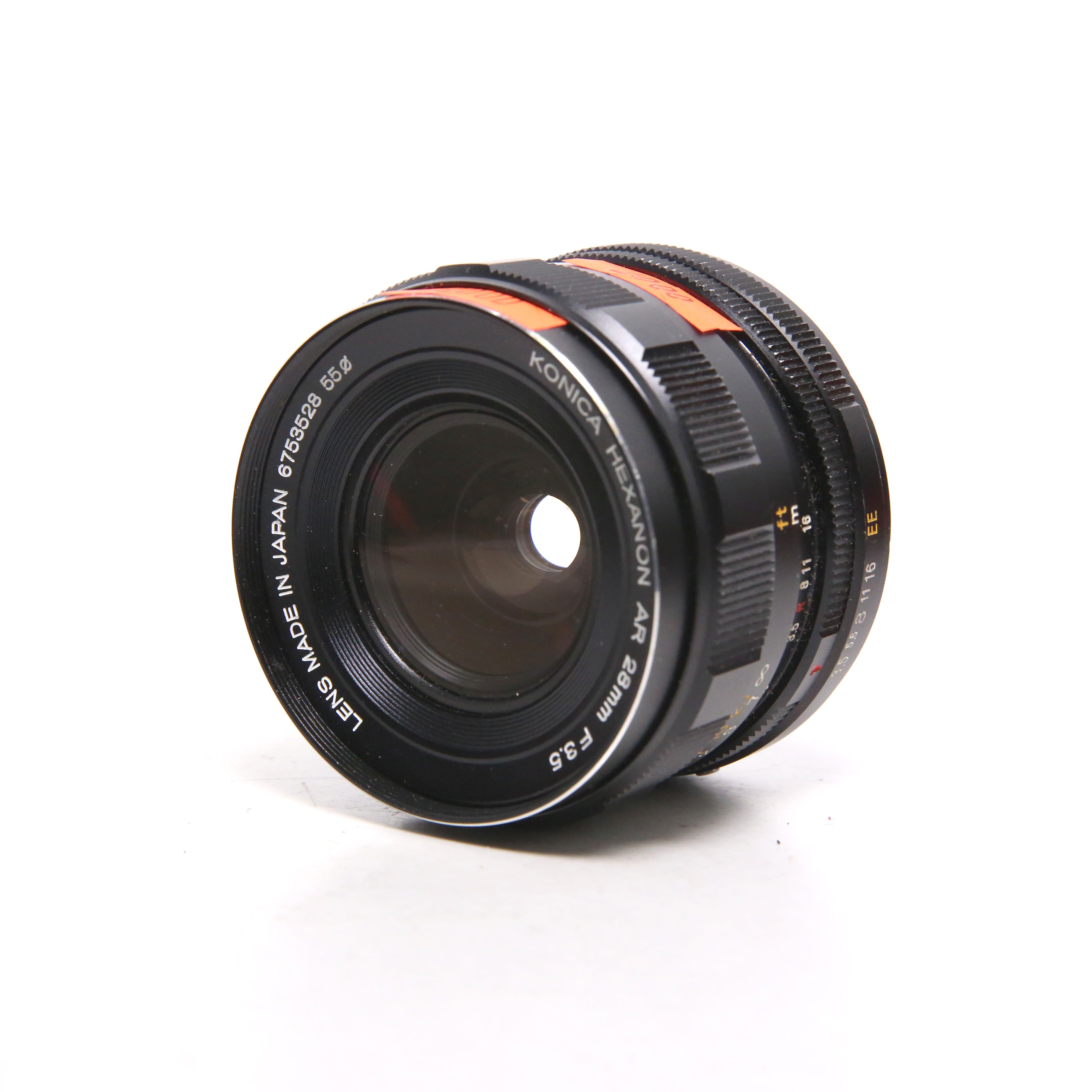 Konica Hexanon AR 28mm f/3.5 Wide-Angle Lens – Excellent (0007)