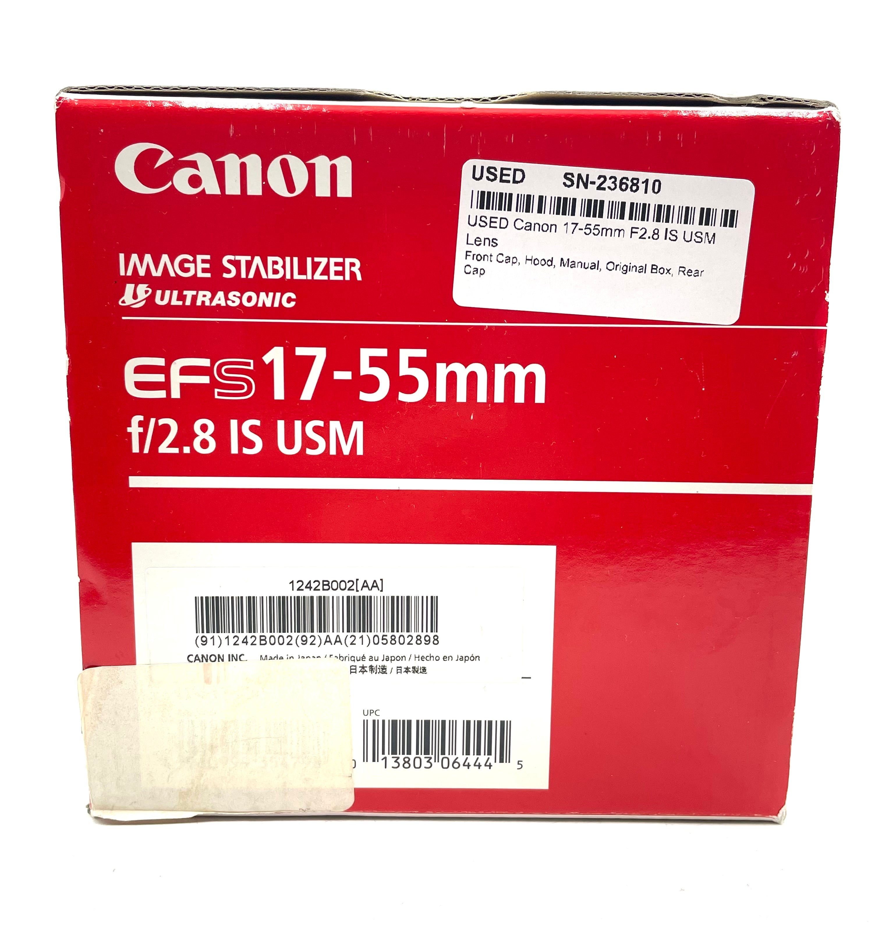 USED Canon 17-55mm F2.8 IS USM Lens