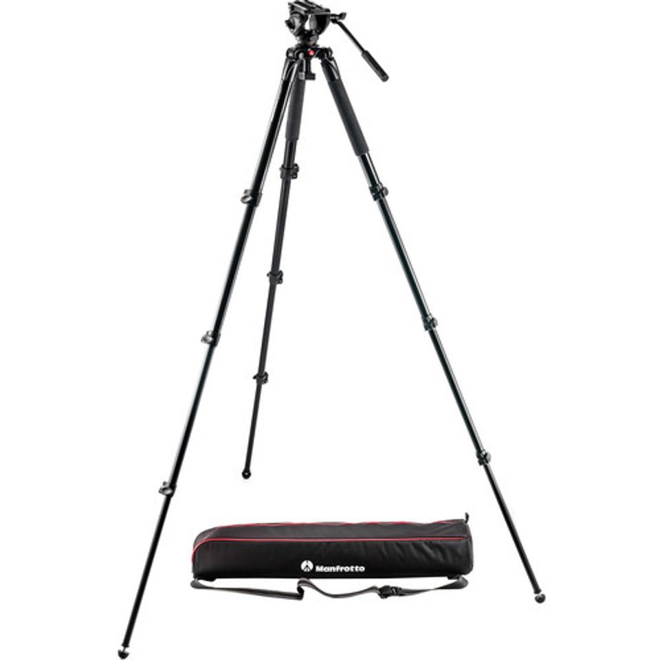 Manfrotto MVK500AQ Spreaderless Video Tripod with MVH500A Fluid Head