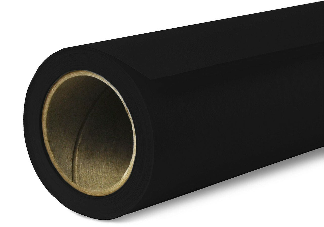 Savage 107" x 36' #20 Super Black Seamless Background Paper