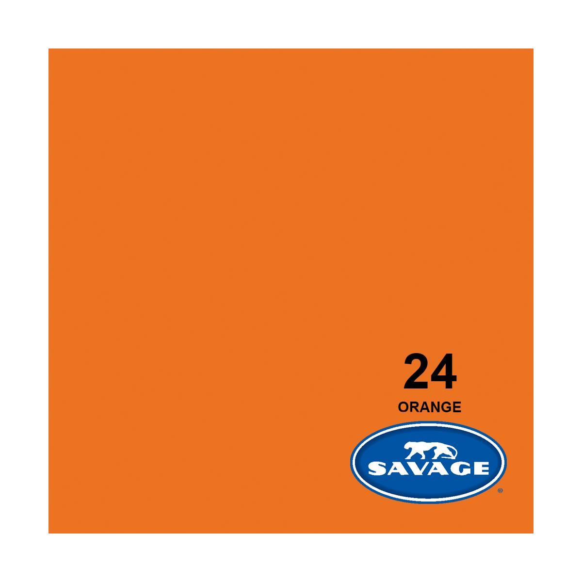 Savage 107" x 36' #24 Orange Seamless Background Paper
