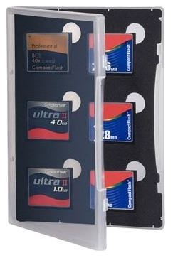 Gepe Card Safe Store - for Six CF Flash Cards(Clear)