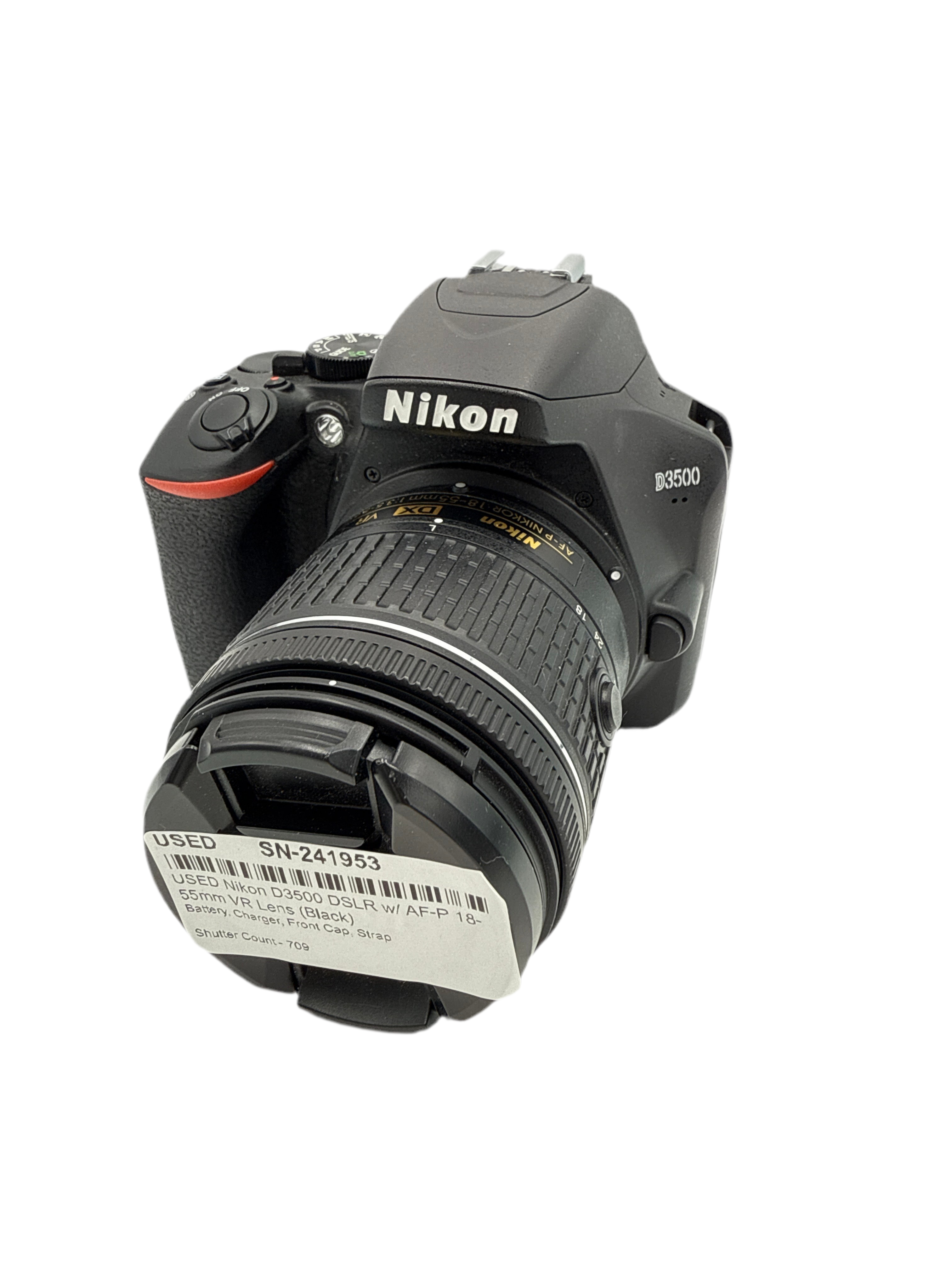USED Nikon D3500 DSLR w/ AF-P 18-55mm VR Lens (Black)
