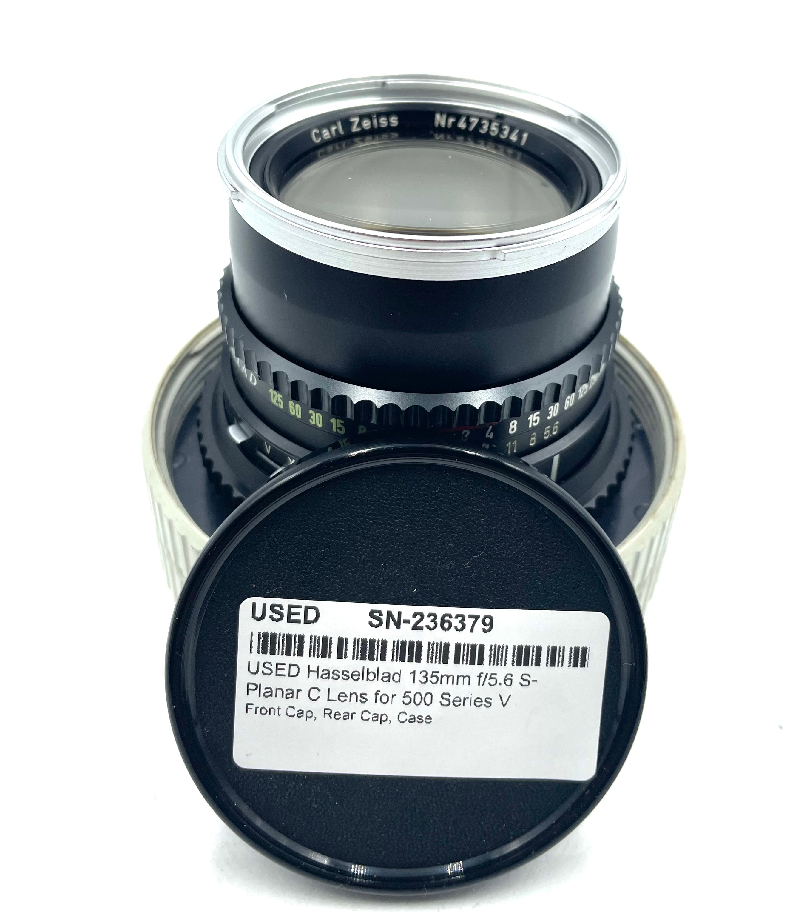 USED Hasselblad 135mm f/5.6 S-Planar C Lens for 500 Series V System, Black with Chrome Filter Ring {Bayonet 50} For Use with Bellows, or Variable Extension Tube