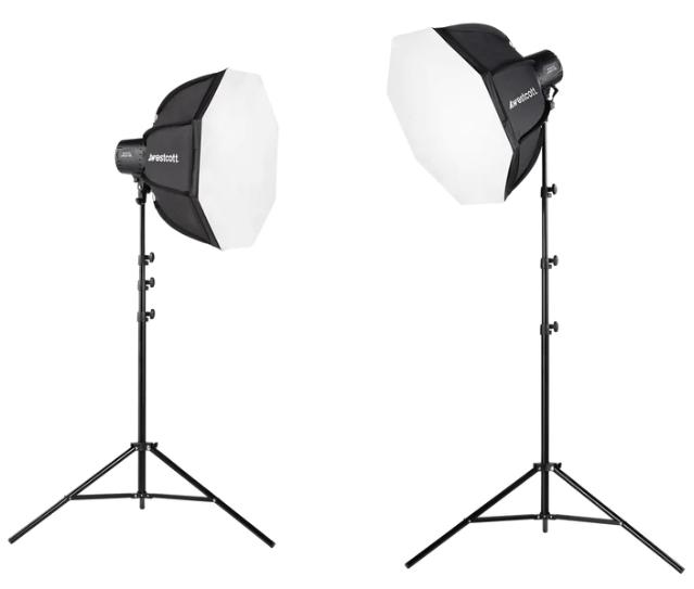 Westcott U60-B Bi-Color LED Monolight with Octabox (2-Light Kit) (804)