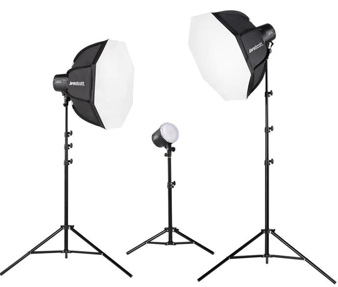 Westcott U60-B Bi-Color LED Monolight with Octabox (3-Light Kit) (803)