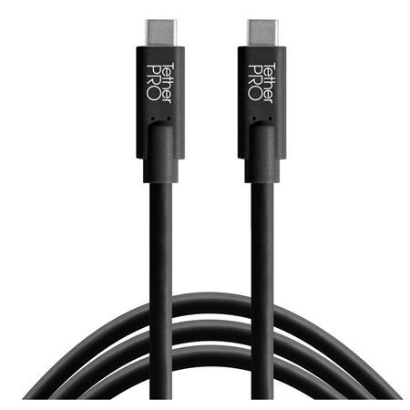 Tether Tools TetherPro USB Type-C Male to USB Type-C Male Cable (15', Black)