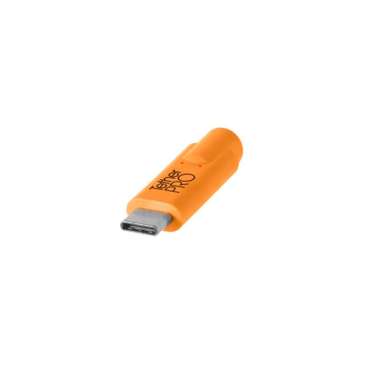 Tether Tools TetherPro USB Type-C Male to USB 3.0 Type-B Male Cable (15', Orange)