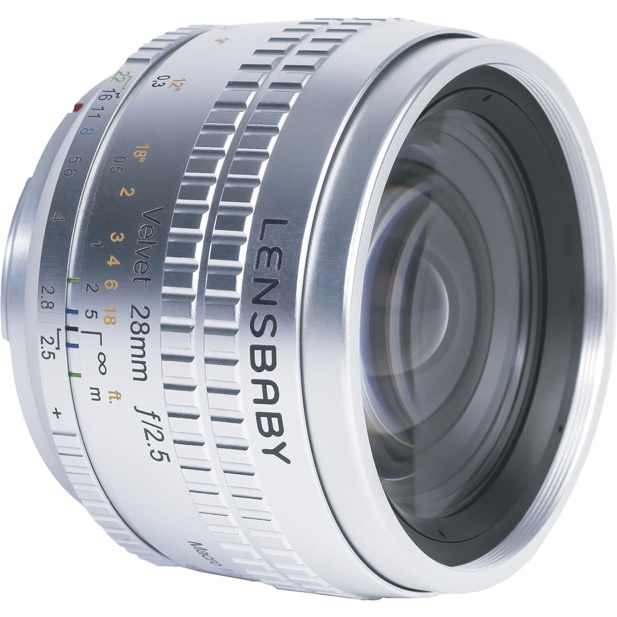 Lensbaby Velvet 28mm F2.5 Lens for Nikon F (Silver)