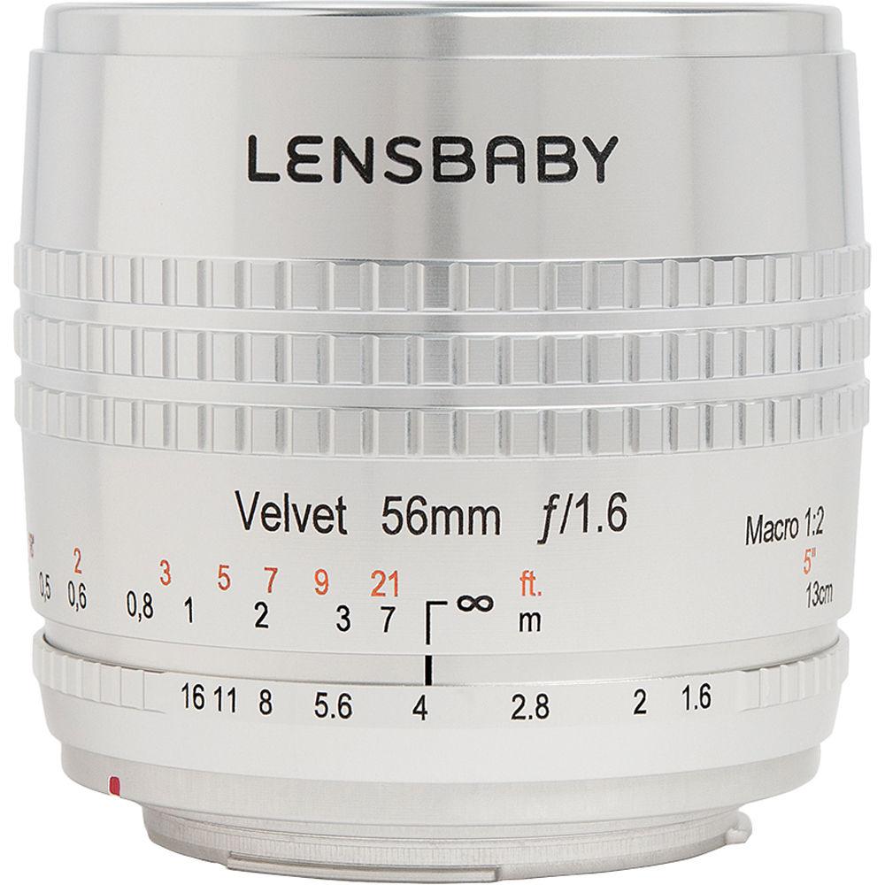 Lensbaby Velvet 56mm F1.6 SE Lens for Nikon F (Silver)