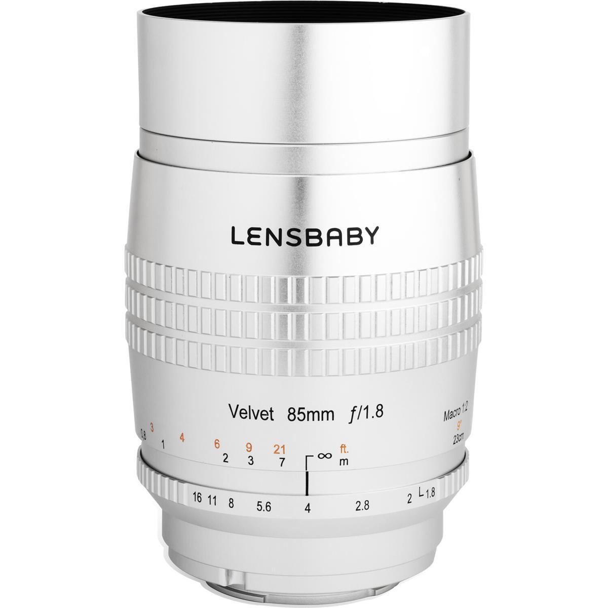 Lensbaby Velvet 85mm F1.8 Lens for Nikon F (Silver)
