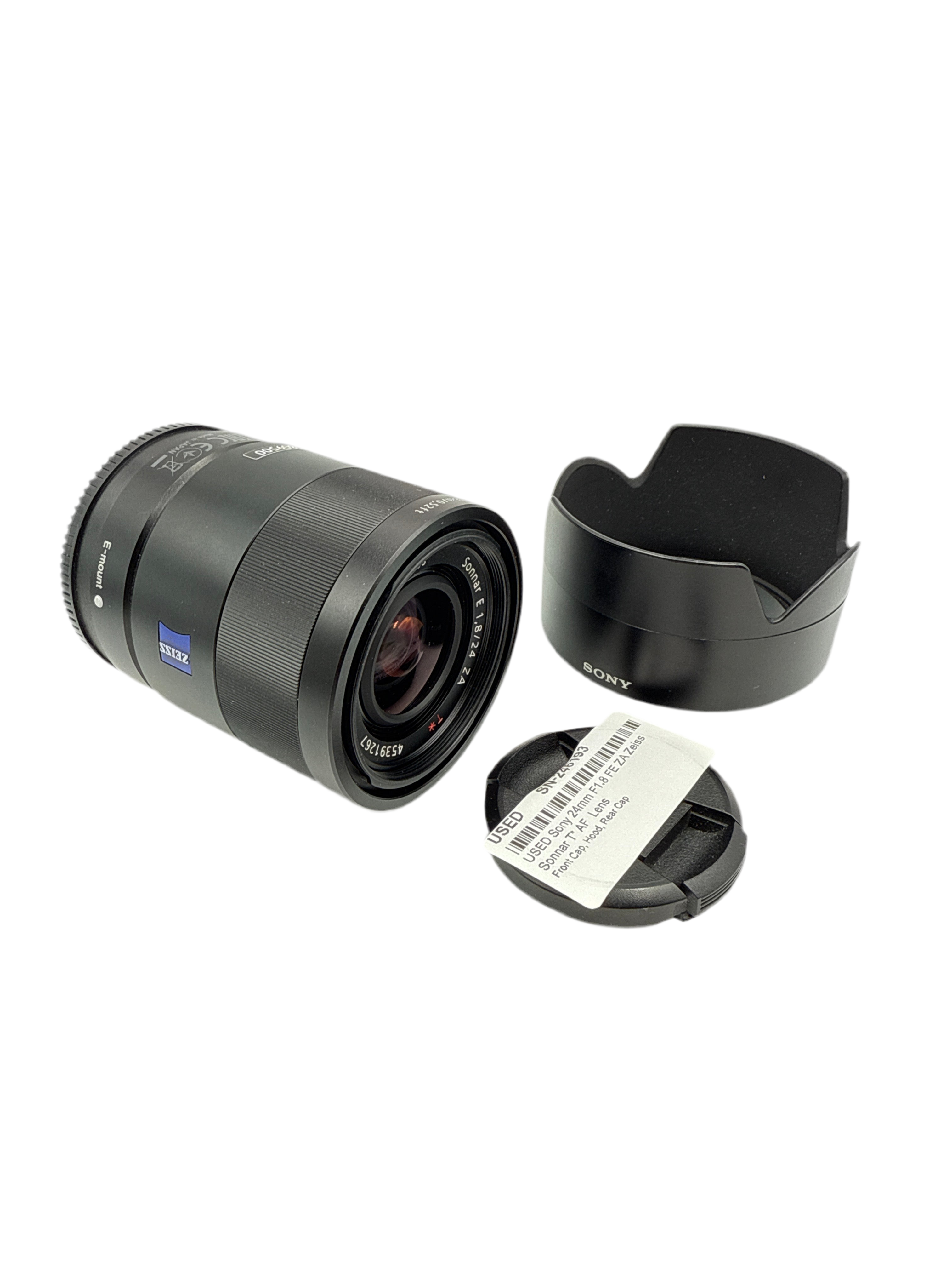 USED Sony 24mm F1.8 FE ZA Zeiss Sonnar T* AF Lens
