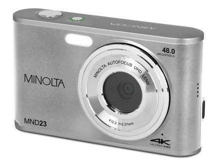 MINOLTA® MND23 48 MP Autofocus / 4K Ultra HD Camera (Silver)